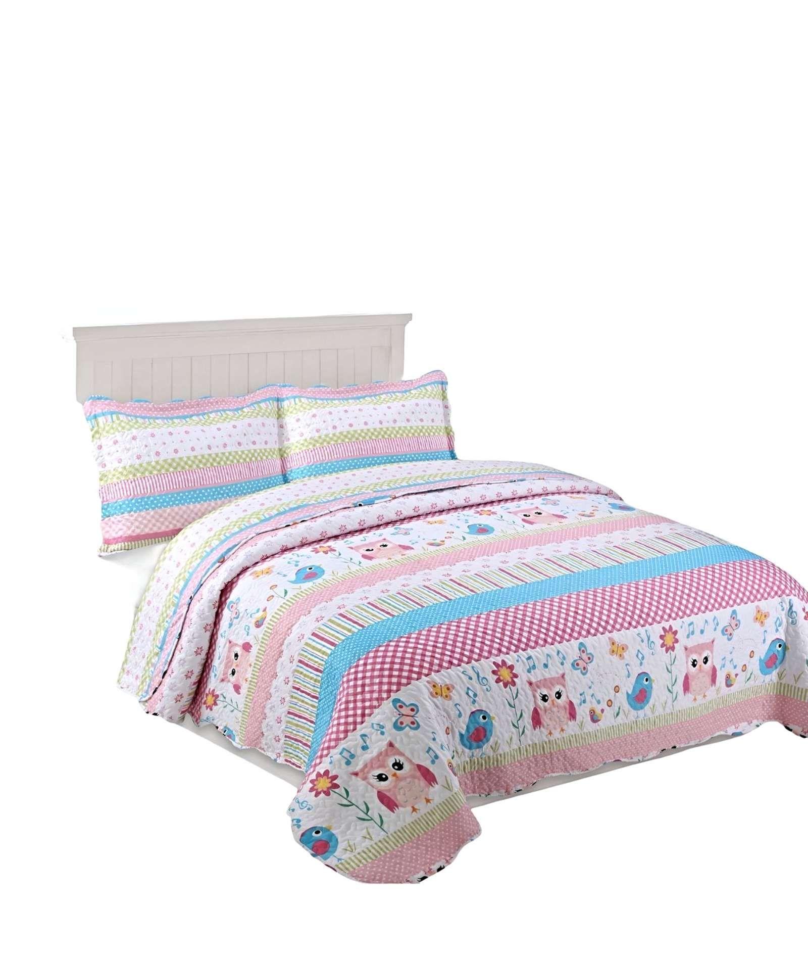 CUBRECAMA QUILT DE VERANO PLAZA Y MEDIA A28-1
