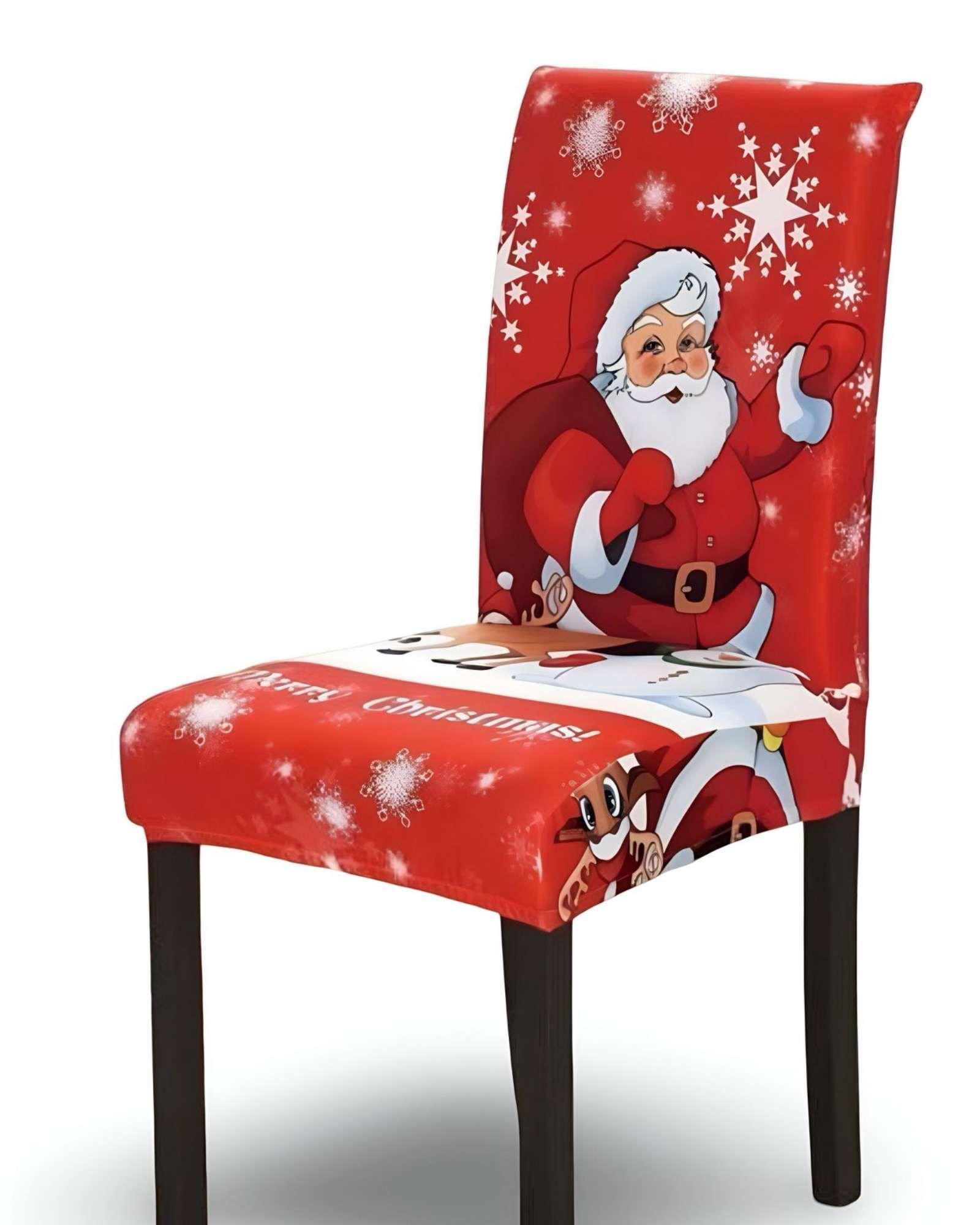 SET DE 6 FUNDAS PARA SILLAS DISEÑO NAVIDAD R04-3