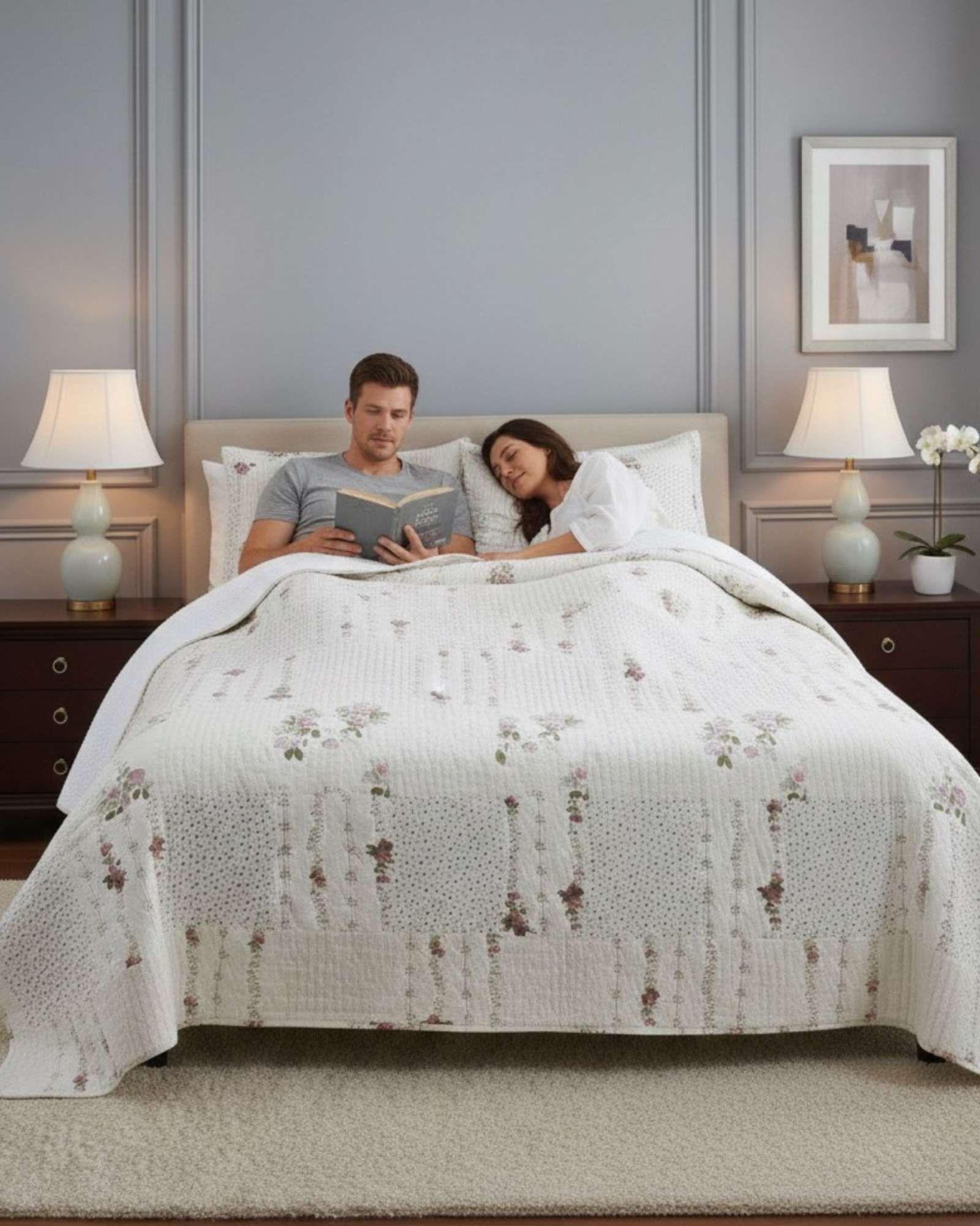 CUBRECAMA QUILT SHERPA PLAZA Y MEDIA 180 X 230 CM A11-2