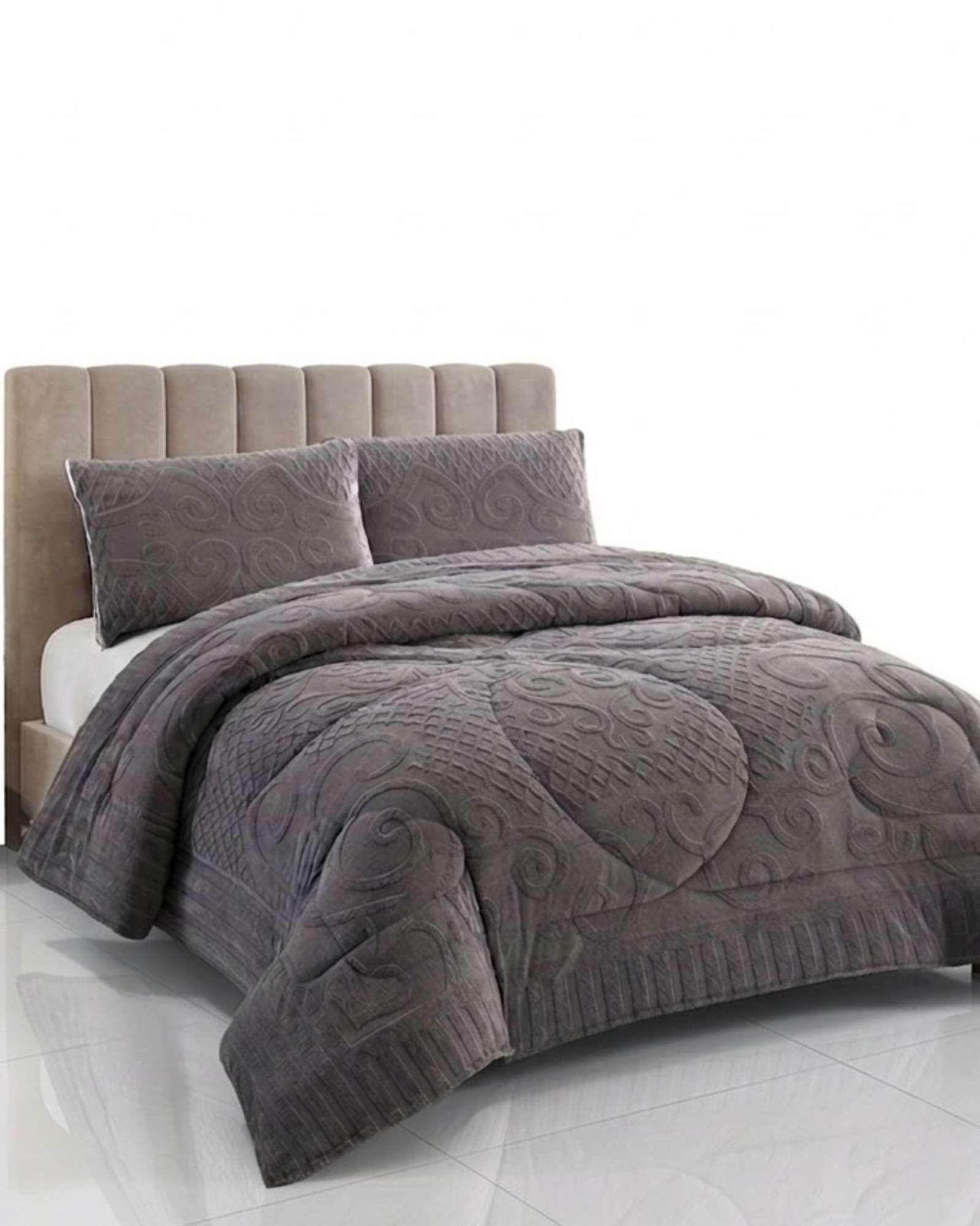 Cubrecama Edredon de Polar Ultra Suave Colección Confort Premium 2 Plazas A04-3