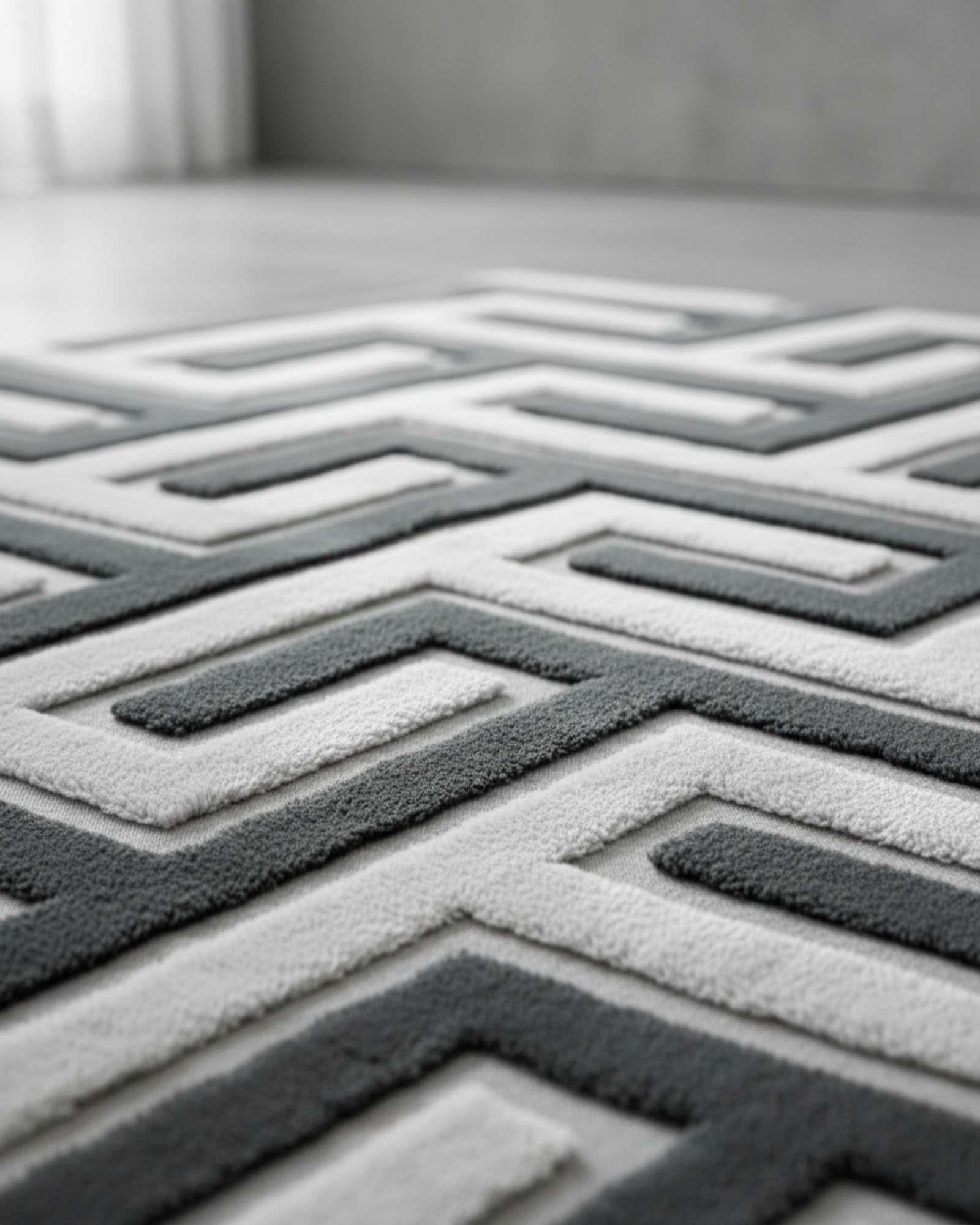 ALFOMBRA TEXTURIZADA DISEÑO JACQUARD ANTIDESLIZANTE 150X200 CM A03-3