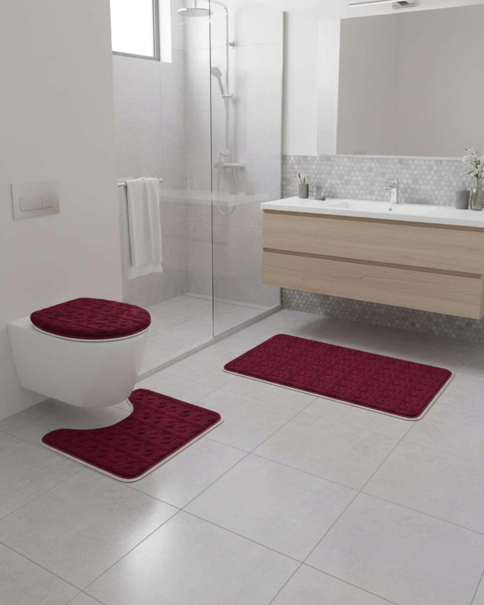 SET DE BAÑO 3 PIEZAS PREMIUM COLECCIÓN TEXTURAS Y ESTILOS A5-3