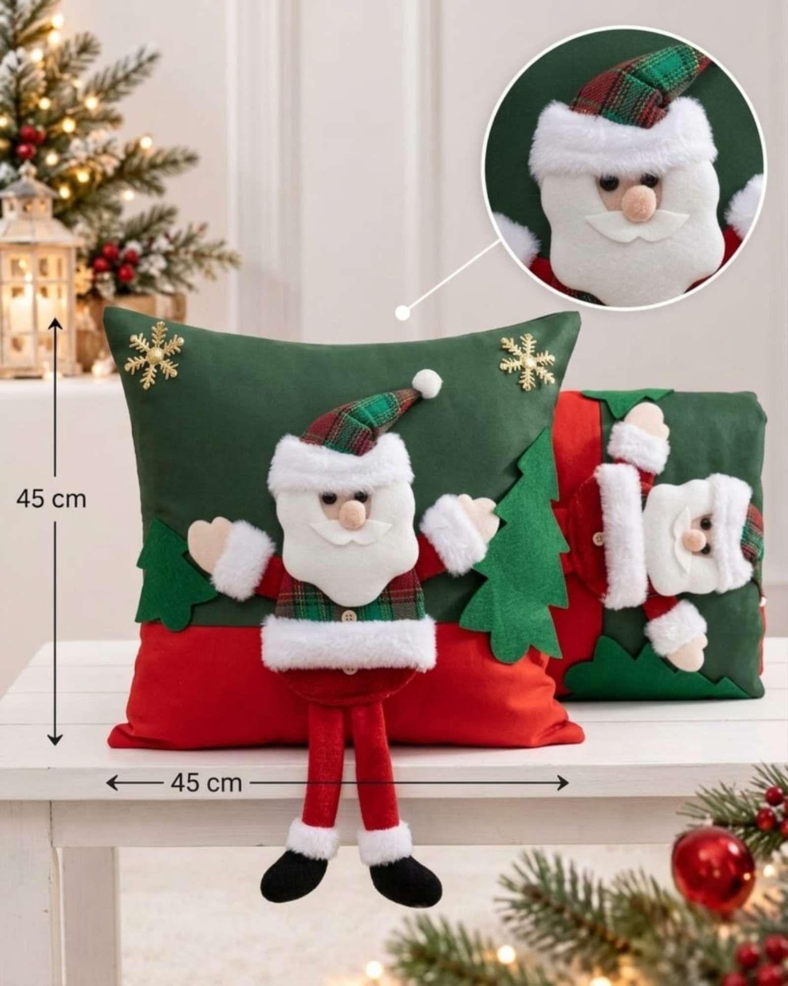 Pack de 2 Fundas para Cojin Navidad  45x45 cm Relieve 3D A10-6