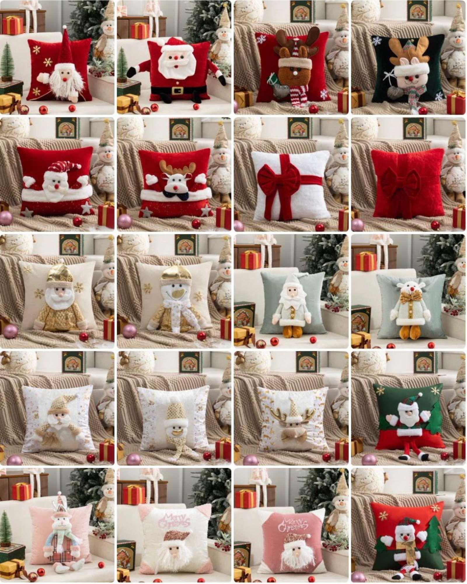 Pack de 2 Fundas para Cojin Navidad  45x45 cm Relieve 3D A10-7