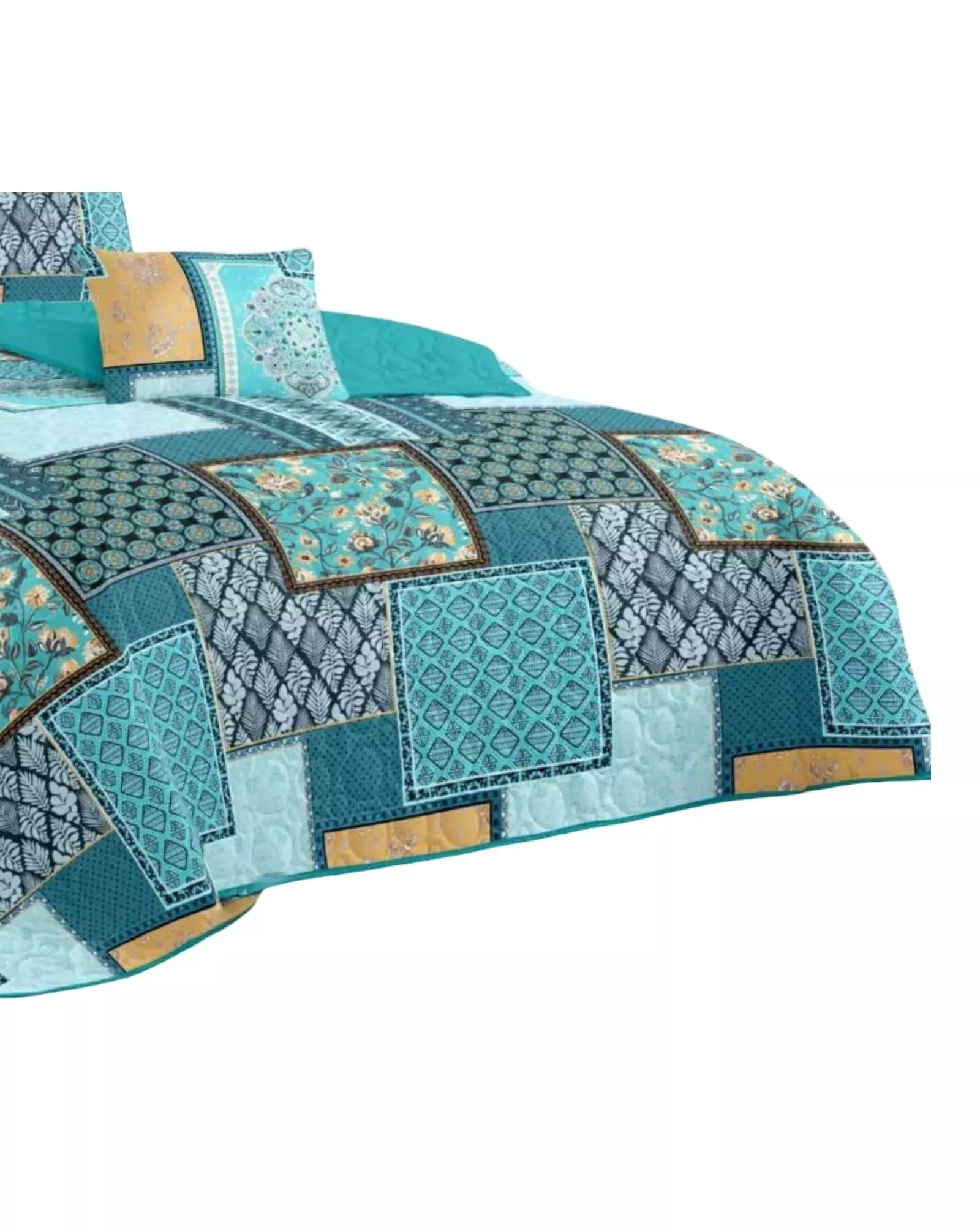 CUBRECAMA QUILT PRIMAVERA VERANO KING  D2-1