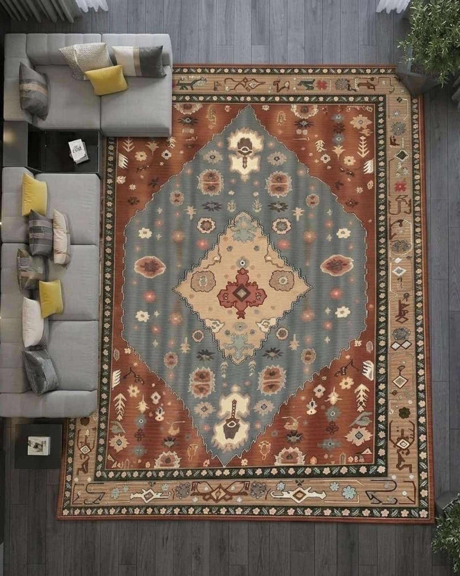 ALFOMBRA PARA LIVING ANTIDESLIZANTE CON DISEÑOS HERMOSOS-2