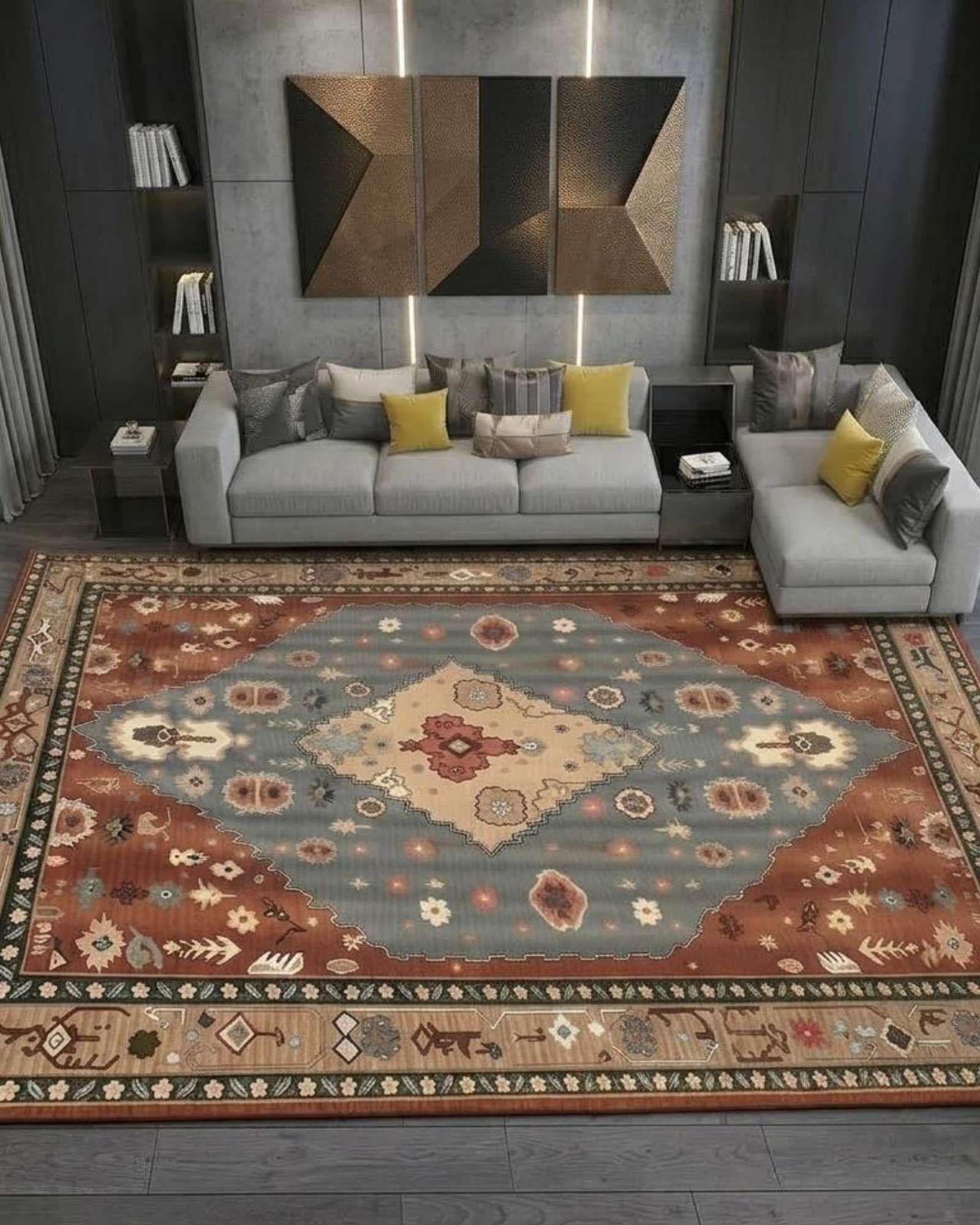 ALFOMBRA PARA LIVING ANTIDESLIZANTE CON DISEÑOS HERMOSOS-4