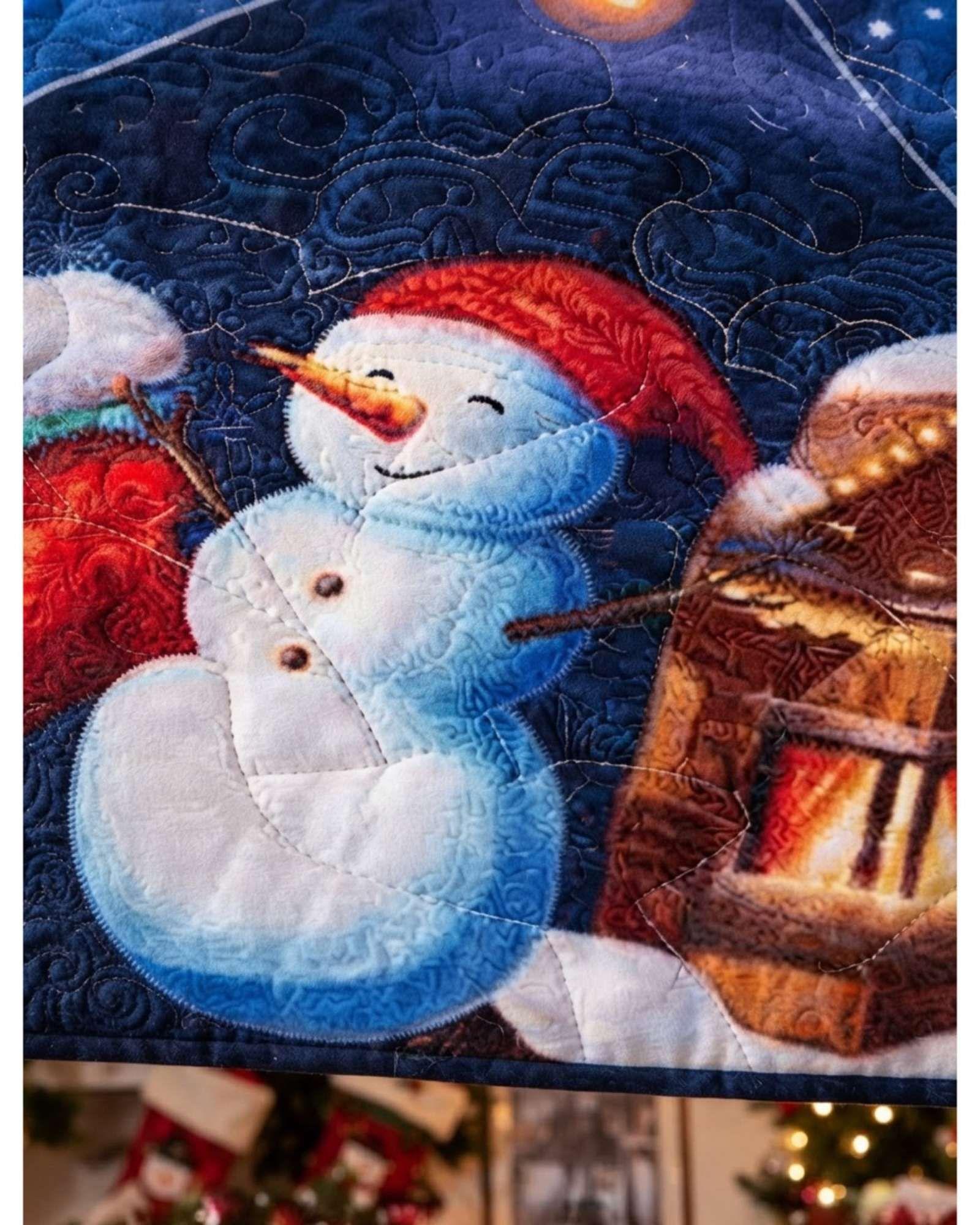Cubrecama Quilt Navideño Plaza Y Media Mas Funda C1-3