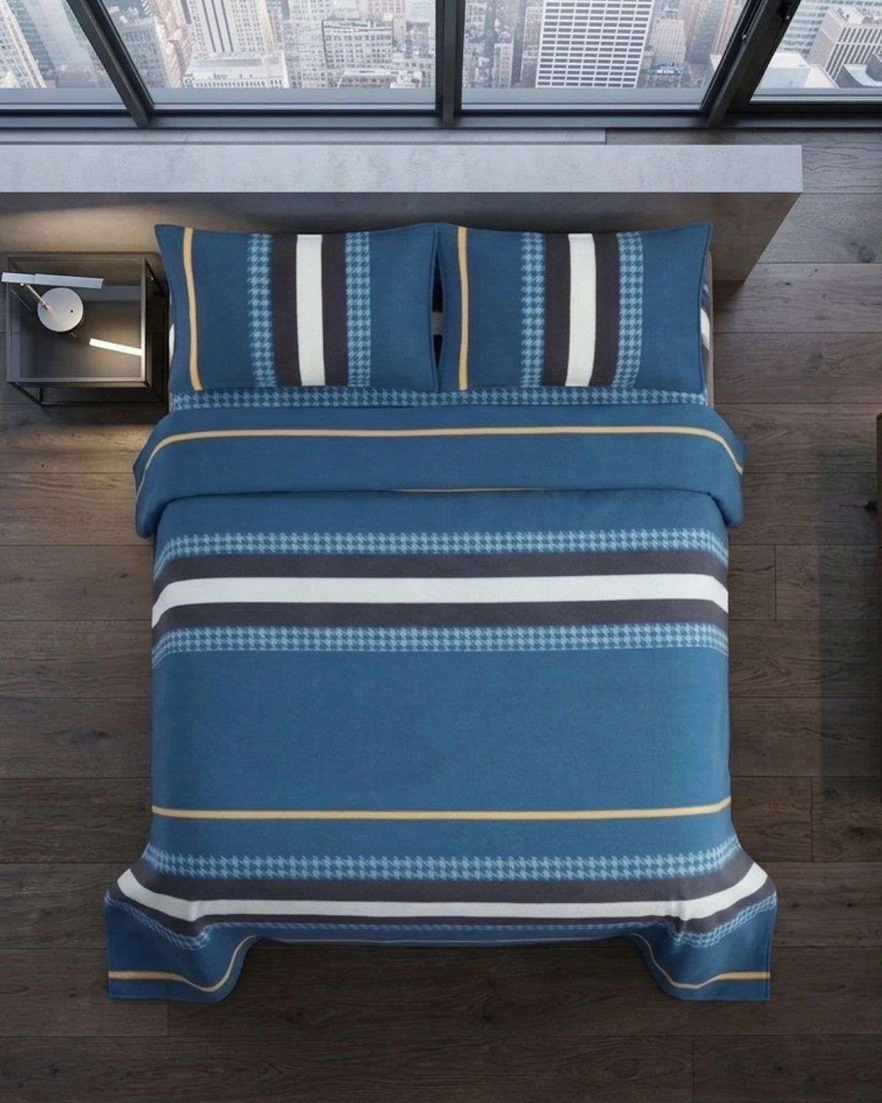 Juego de Sábanas De Polar Térmicas Invierno 2 plaza Diseño Moderno A9-2