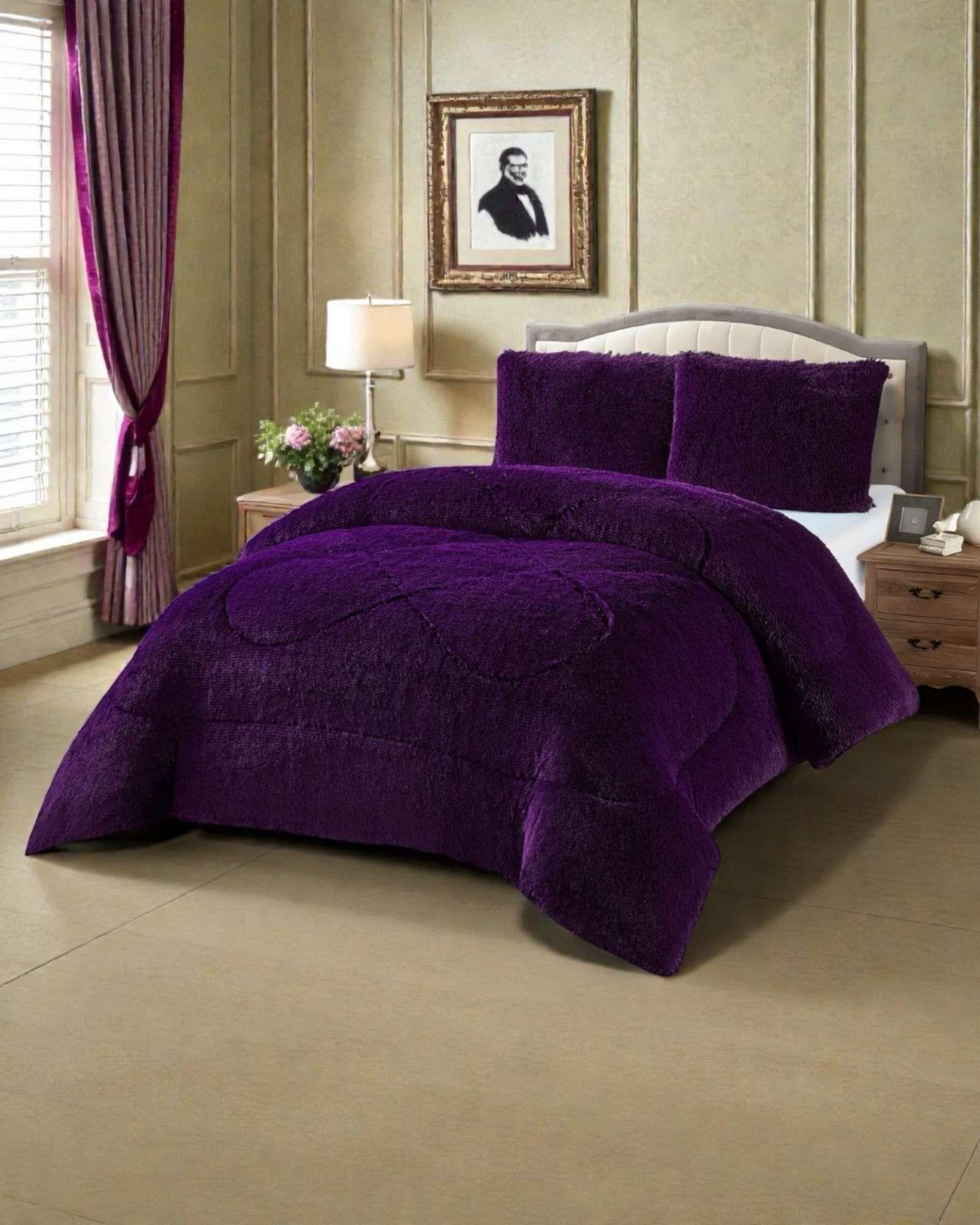 Cubrecama Otoño Invierno Chiporro Peludo Premium Plaza y media  A60-3