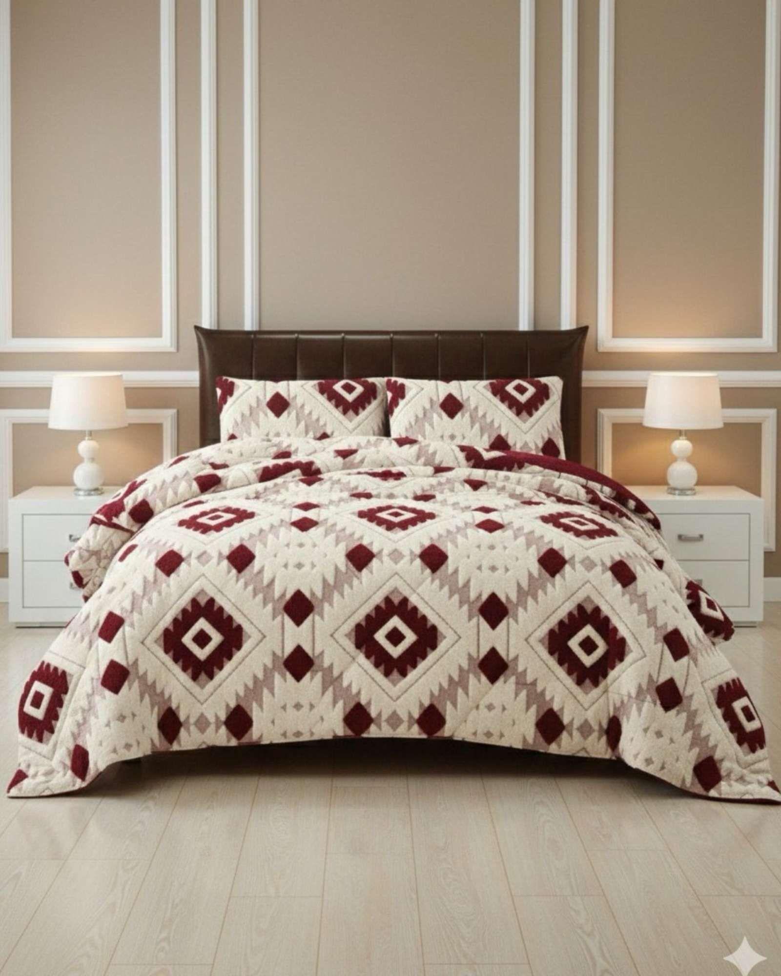 Cubrecama Chiporro Diseño jacquerd Suave y Abrigador 2 Plazas A22-2