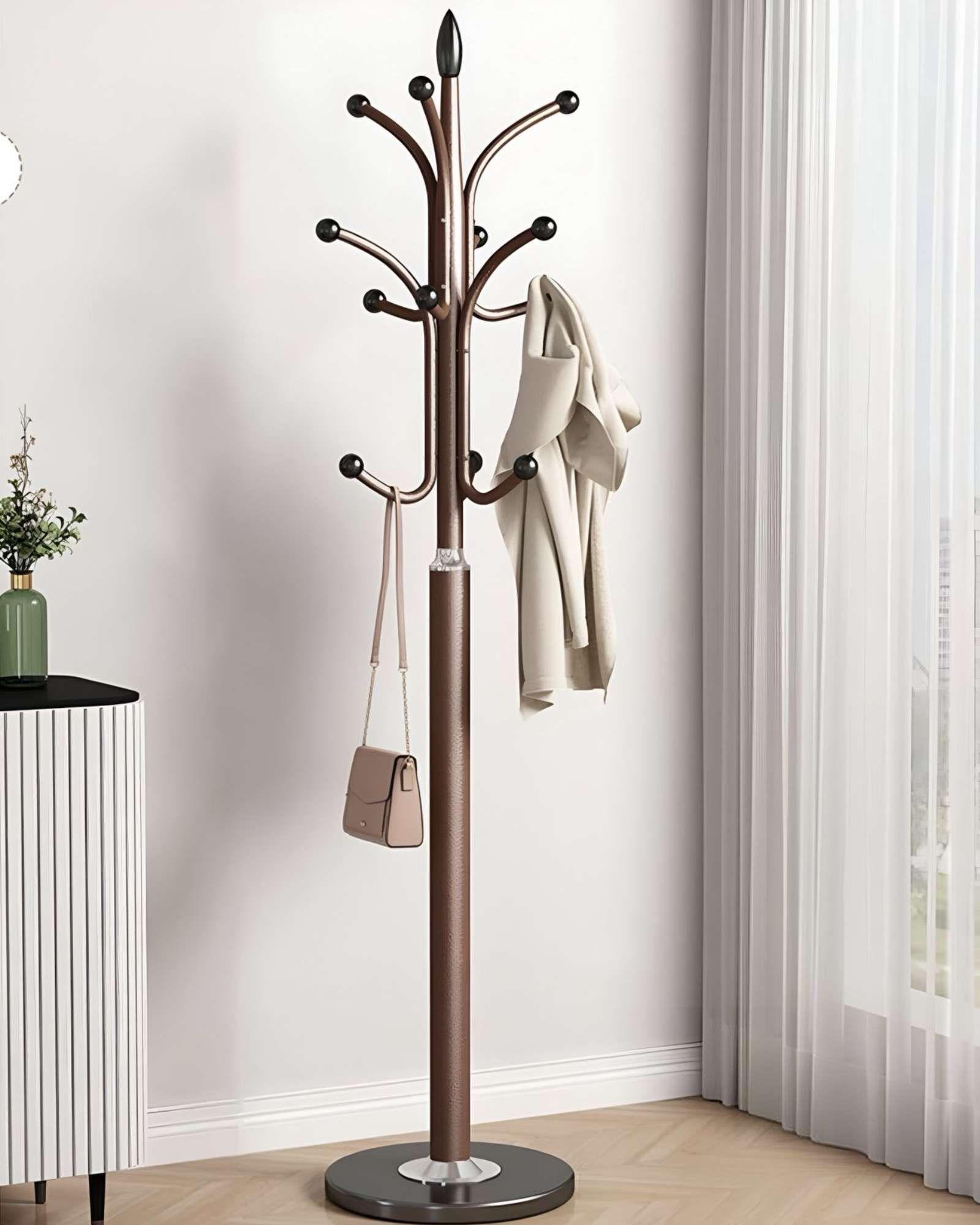 Perchero de Pie Cafe Moderno Metálico Organizador de Ropa con Base-2