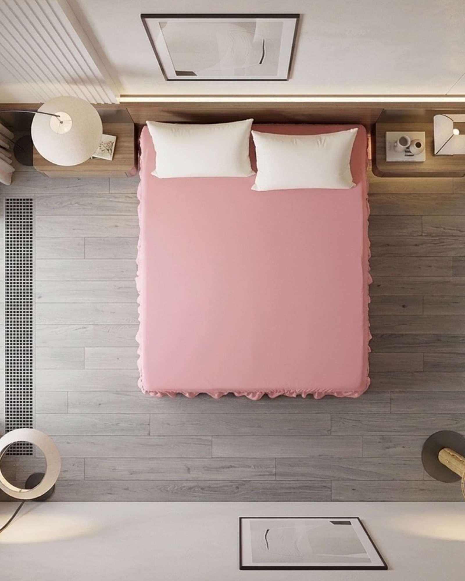 Faldón de Cama Estilo Moderno y Ajuste Perfecto 2 Plazas 150X200 CM A01-4