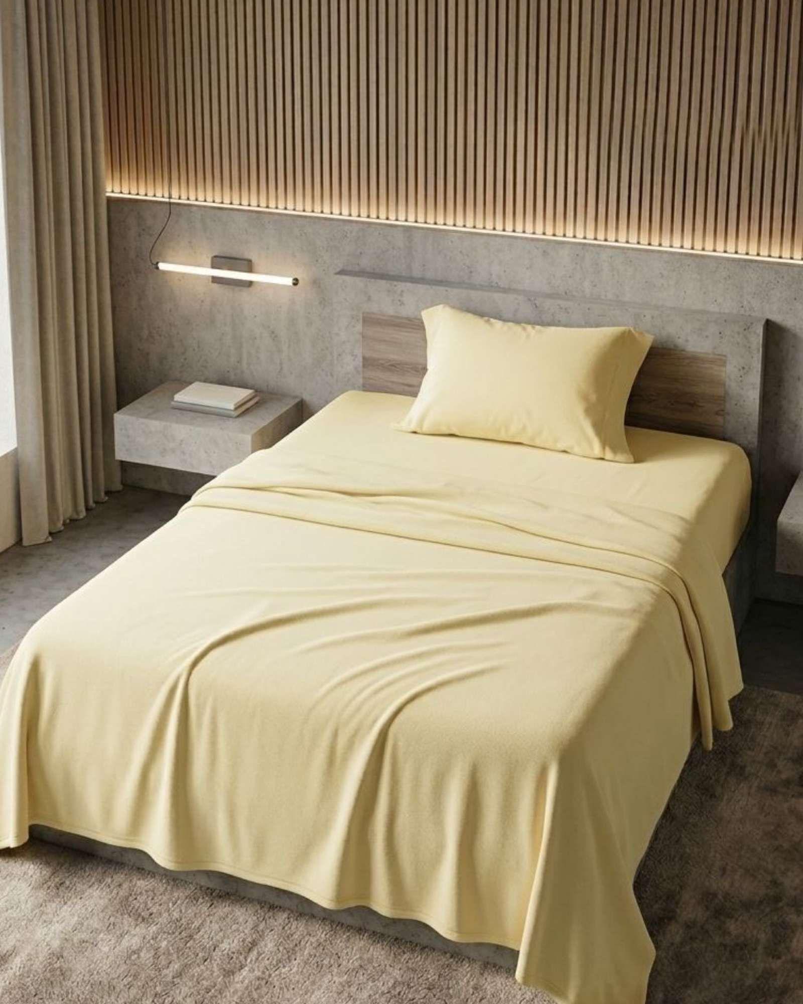 Set de Sábanas de Polar Invierno Térmicas Suavidad Premium Plaza y Media B02-2
