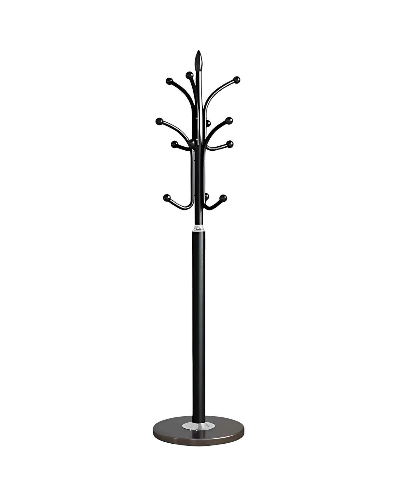 Pack  2 Percheros de Pie Negro Moderno Metálico Organizador de Ropa con Base-3