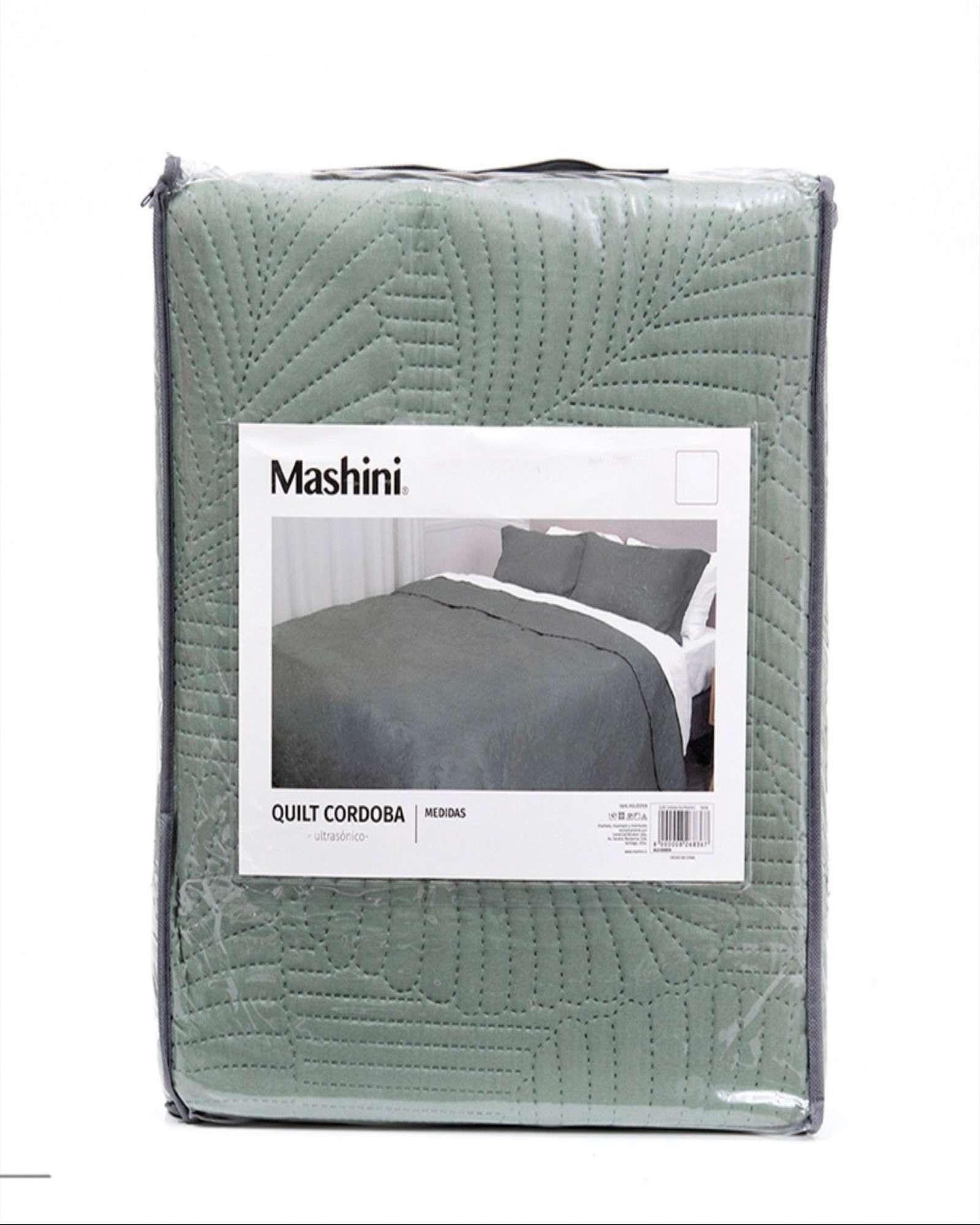 Quilt Cubrecama MAS 1 ALMOHADA DE REGALO plaza y media Mashini B10-3