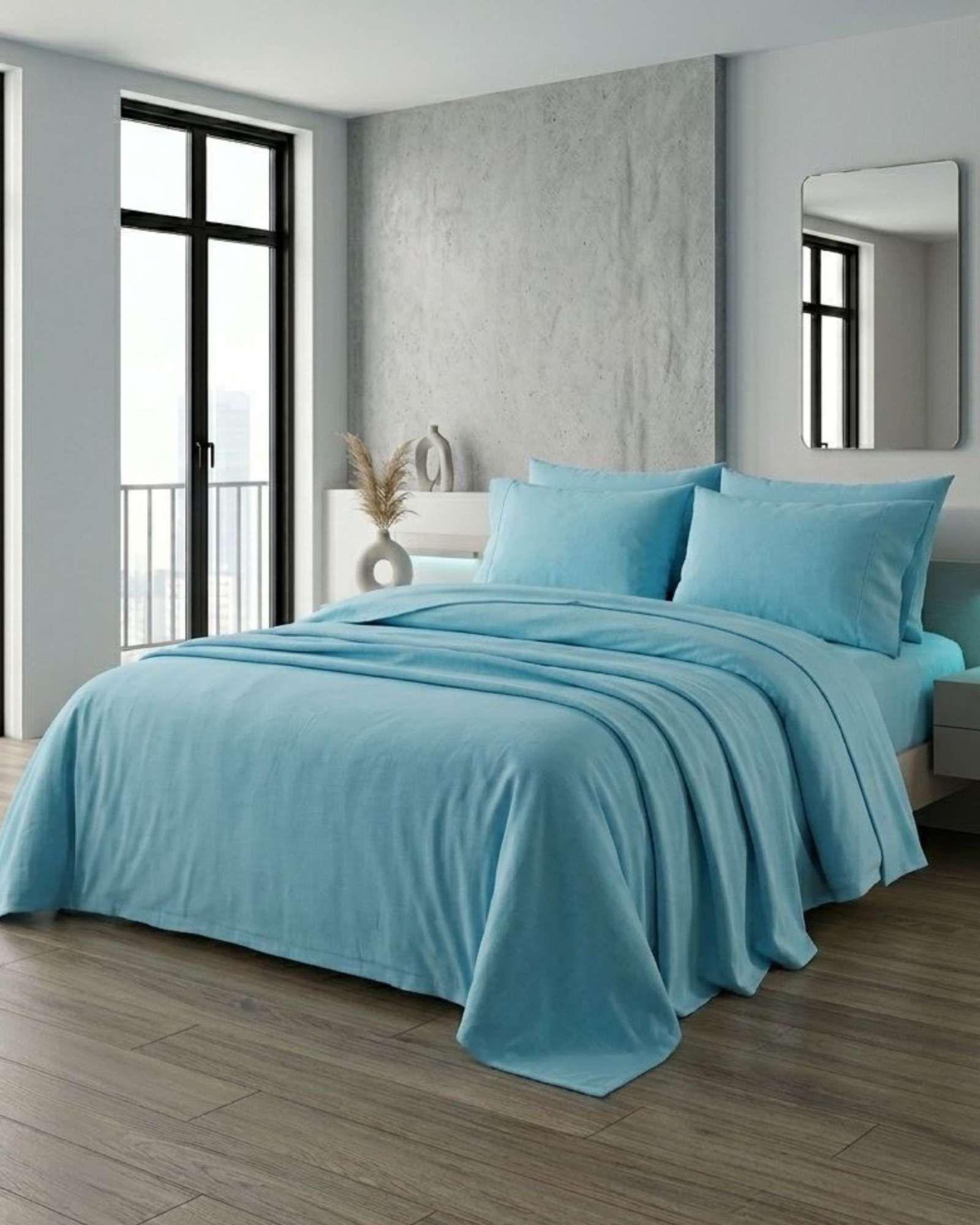 Set de Sábanas de Polar Invierno Térmicas Suavidad Premium 2 Plazas B01-2