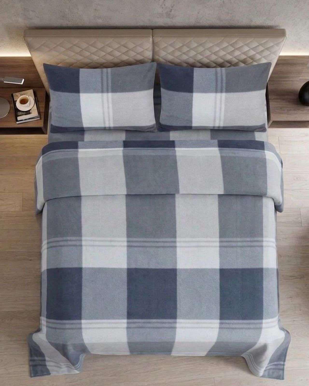 Juego de Sábanas De Polar Térmicas Invierno 2 plaza Diseño Moderno A8-2