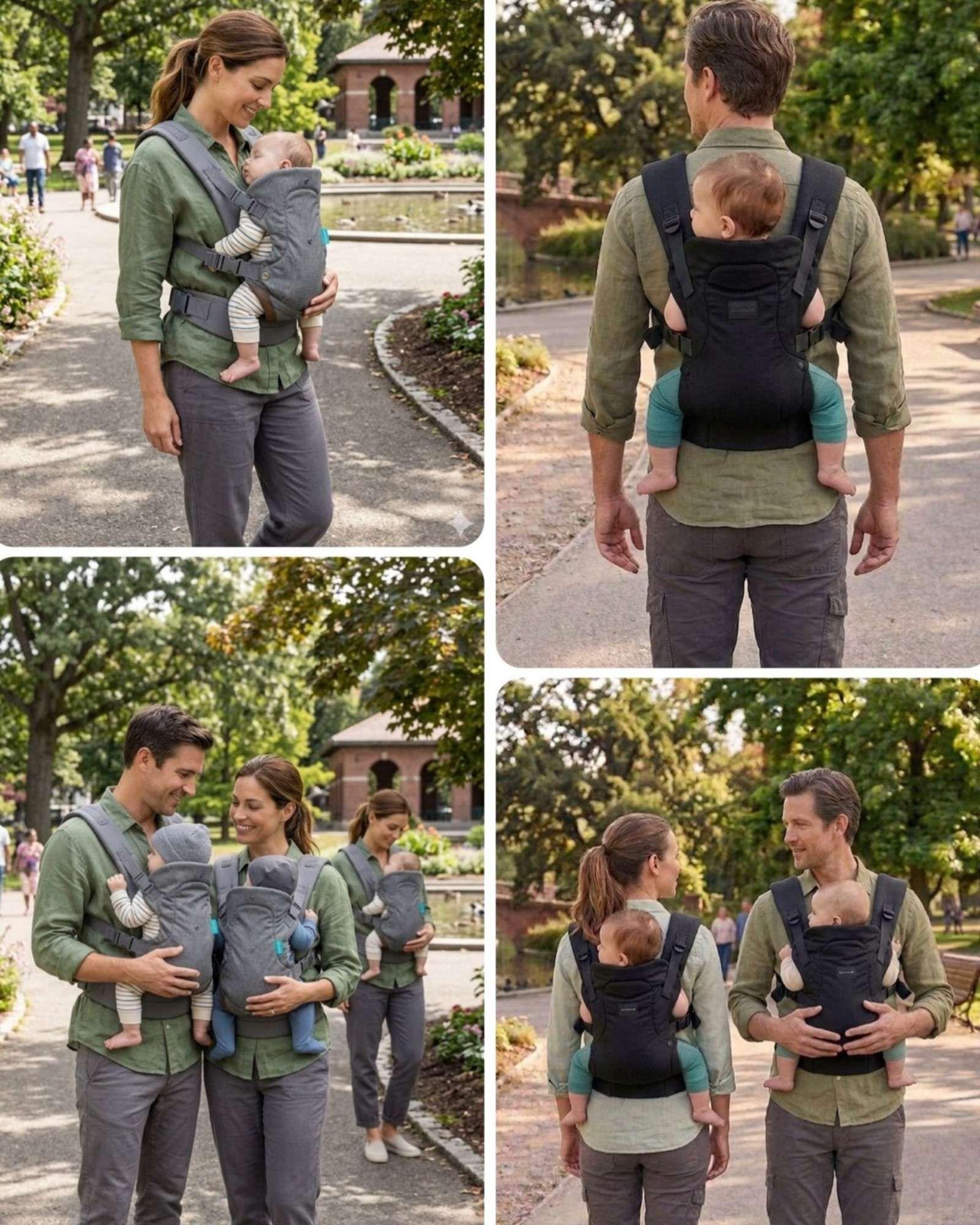 Pack 2 Portabebé Ergonómico Multifuncional 4 Posiciones de Uso01-2