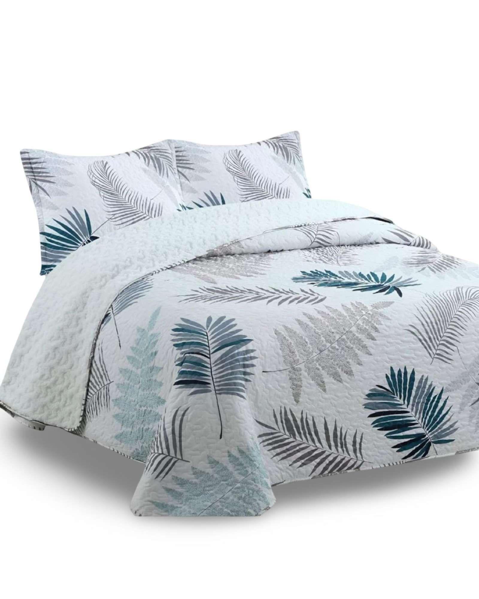 CUBRECAMA QUILT CON SHERPA 2 PLAZA 230 CM X 250 CM B12-4