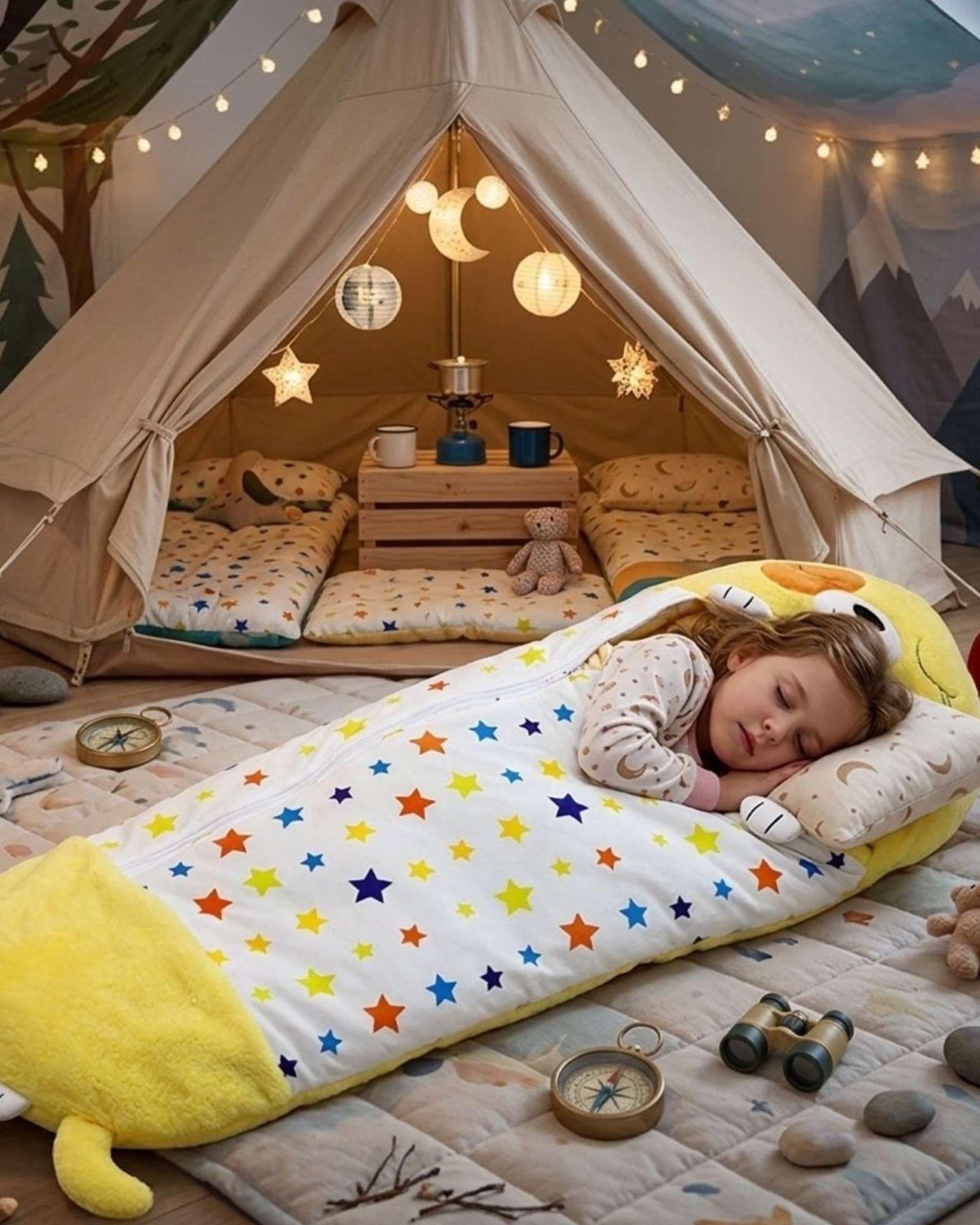 SACO PARA DORMIR PARA NIÑO O NIÑA PERRO AMARILLO-1