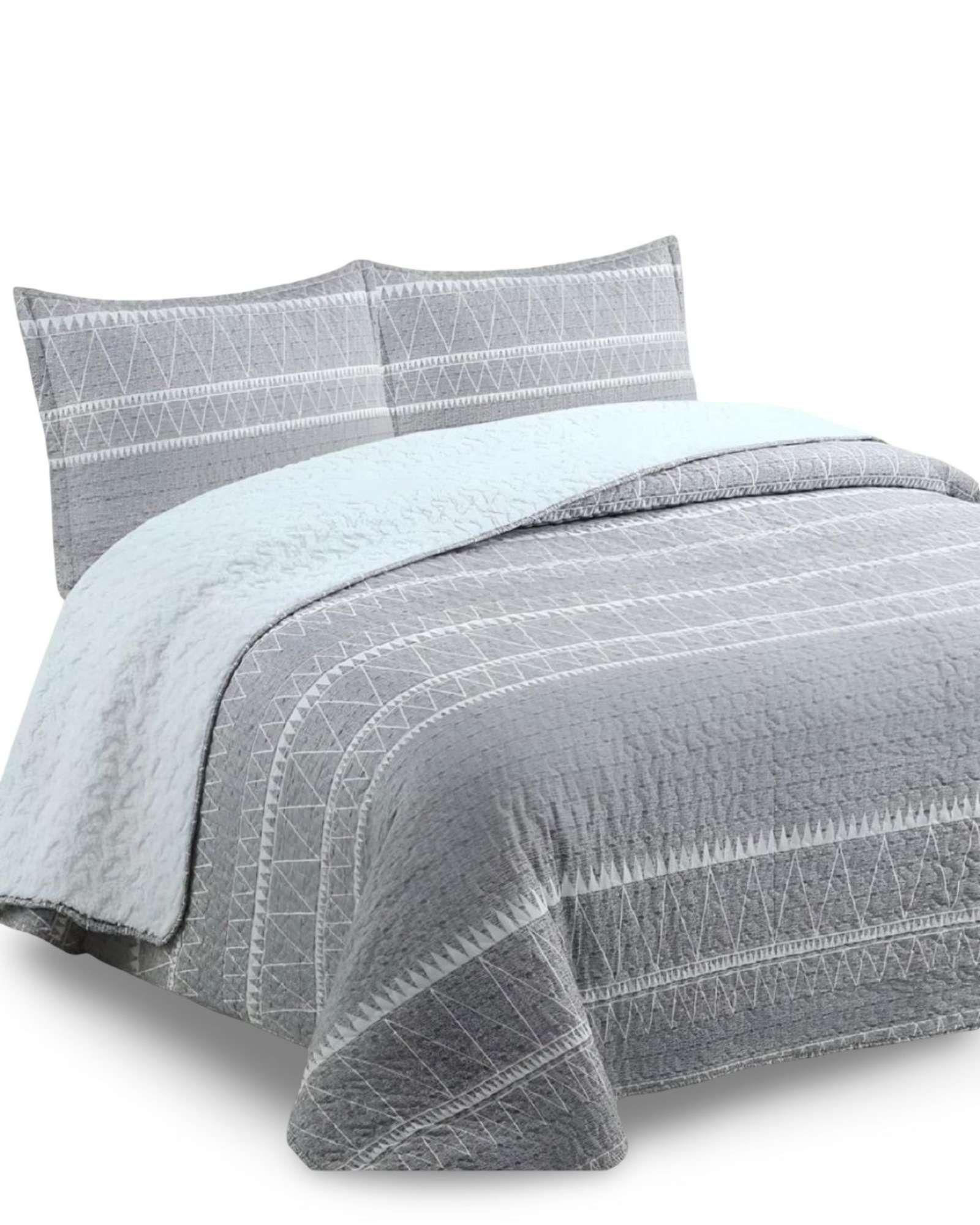 COBERTOR COLCHA QUILT SHERPA KING MEDIDA 250X270 CM C27-4