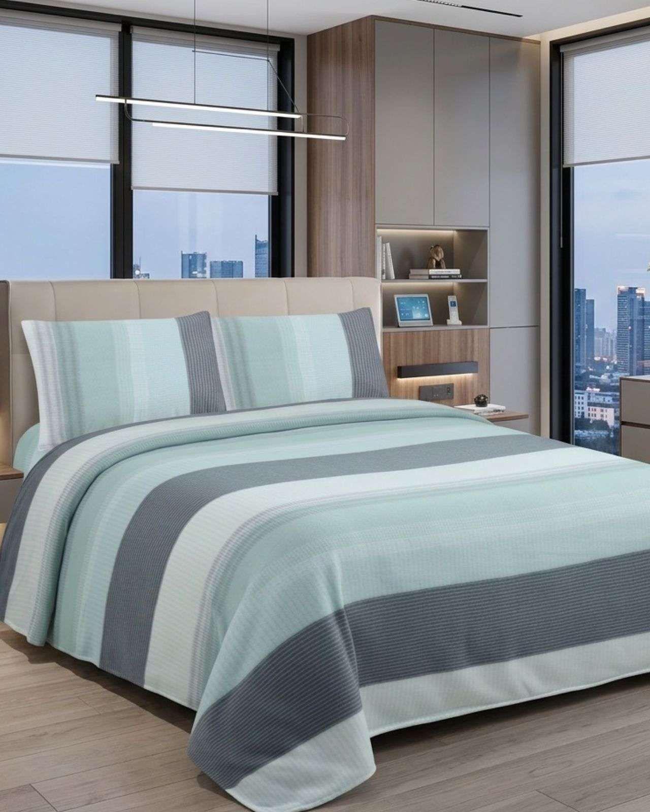 Juego de Sábanas De Polar Térmicas Invierno 2 plaza Diseño Moderno A10-3