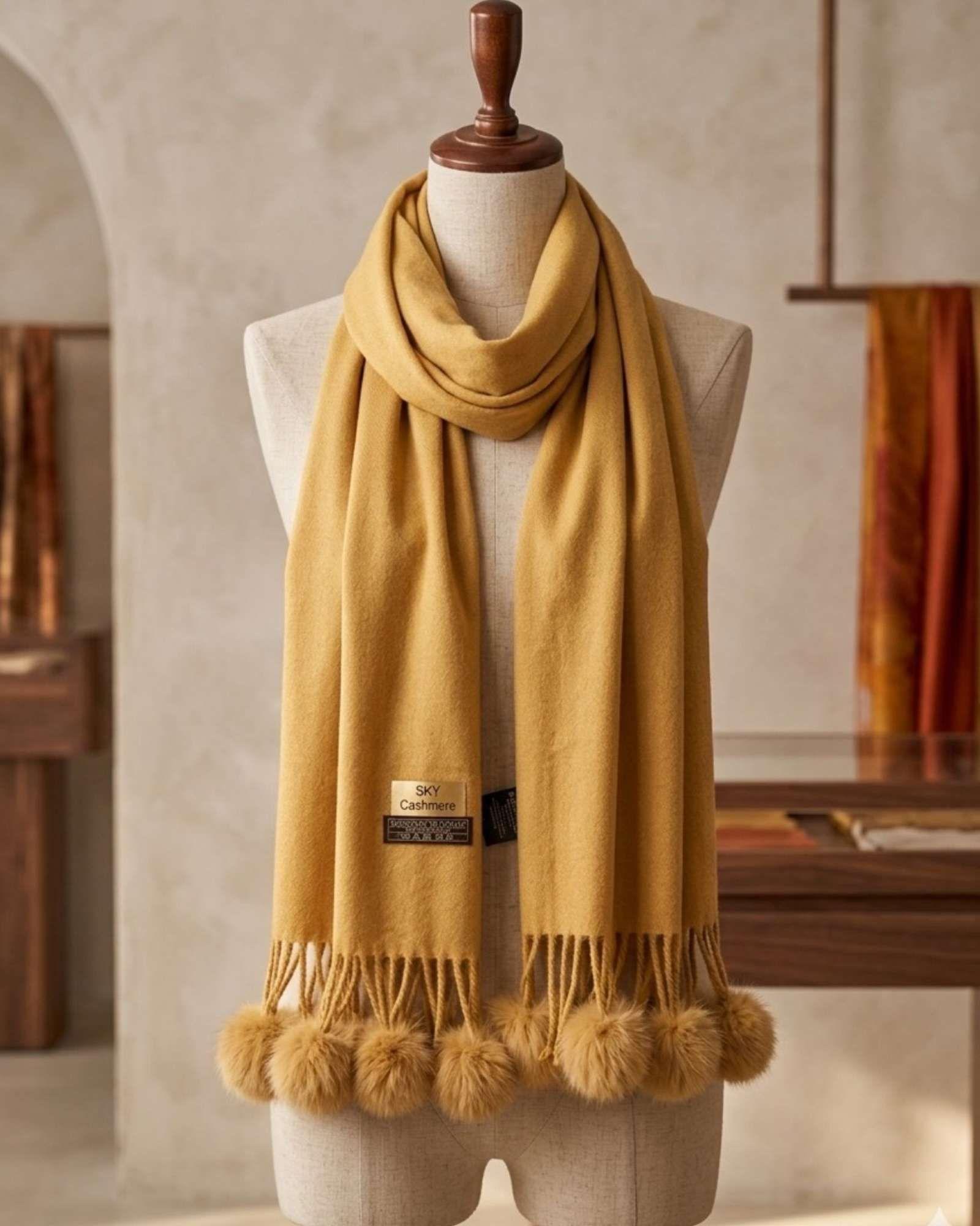 Bufanda Chalón Premium Con Pompones Tacto Cashmere03-1