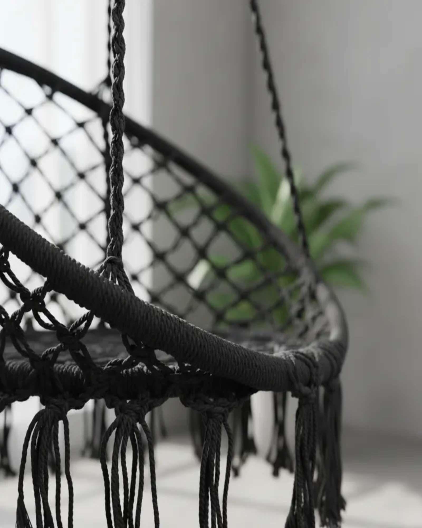 Hamaca Silla Colgante Reforzada para Interior y Exterior Sin Cojines 04-2