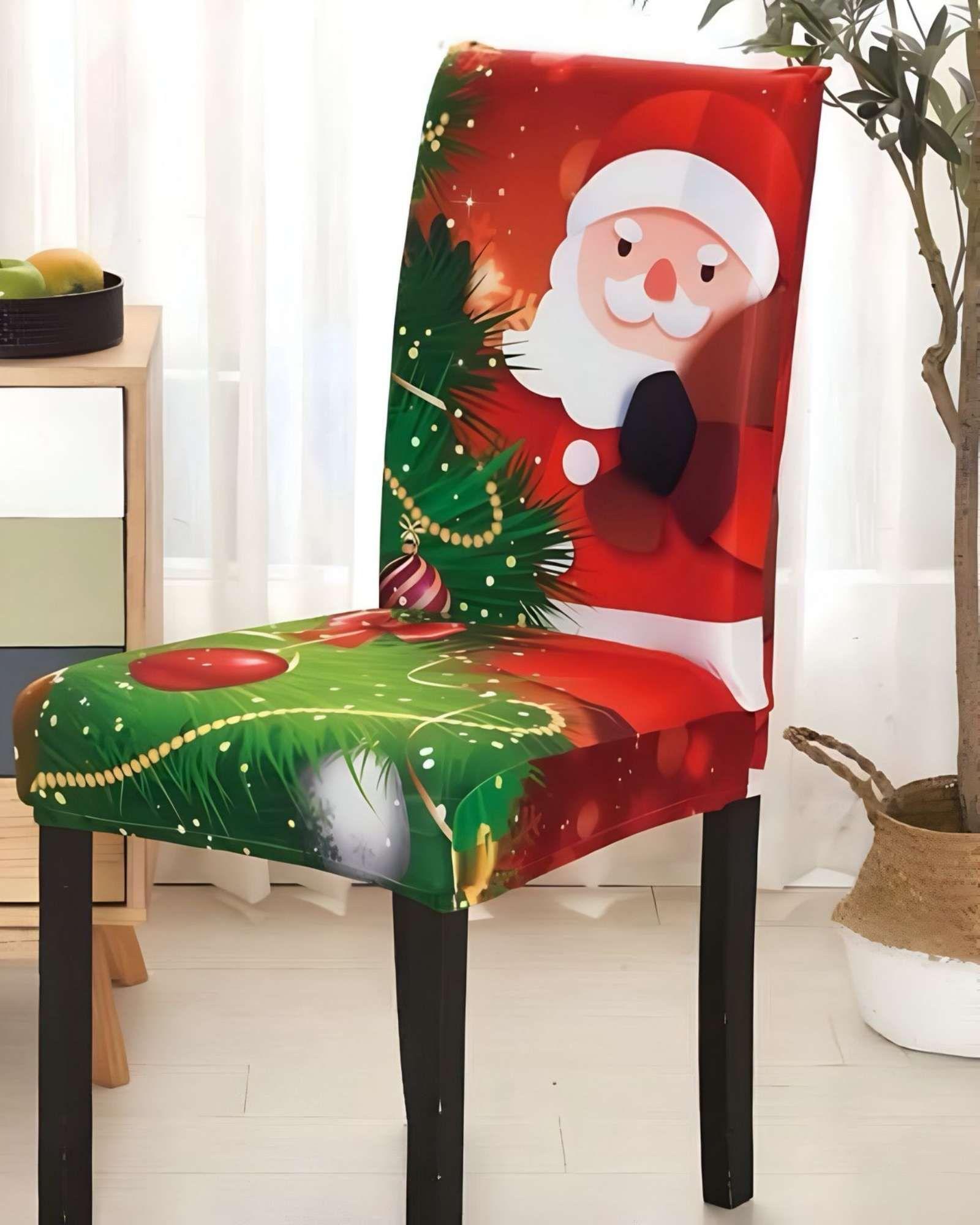 SET DE 6 FUNDAS PARA SILLAS DISEÑO NAVIDAD R06-1