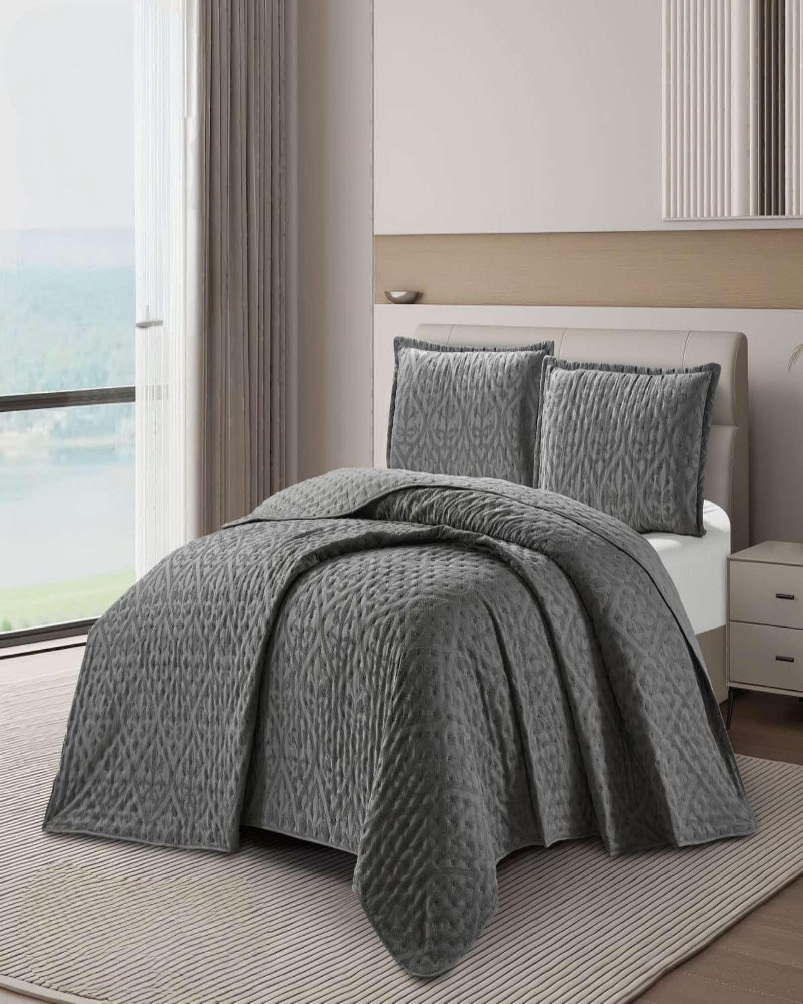 Cubrecama Quilt Delgado 2 plazas con relieves de Tufting  TF07-3