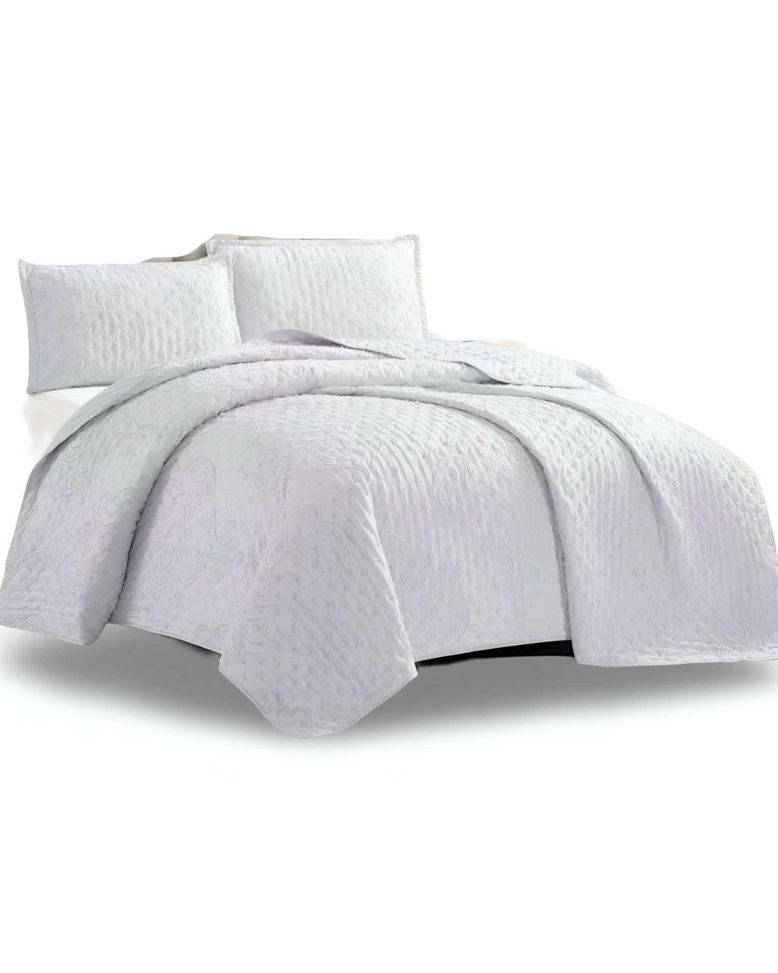 CUBRECAMA QUILT DELGADO TUFTING DE LUJO SUAVE 2 PLAZAS L3-0