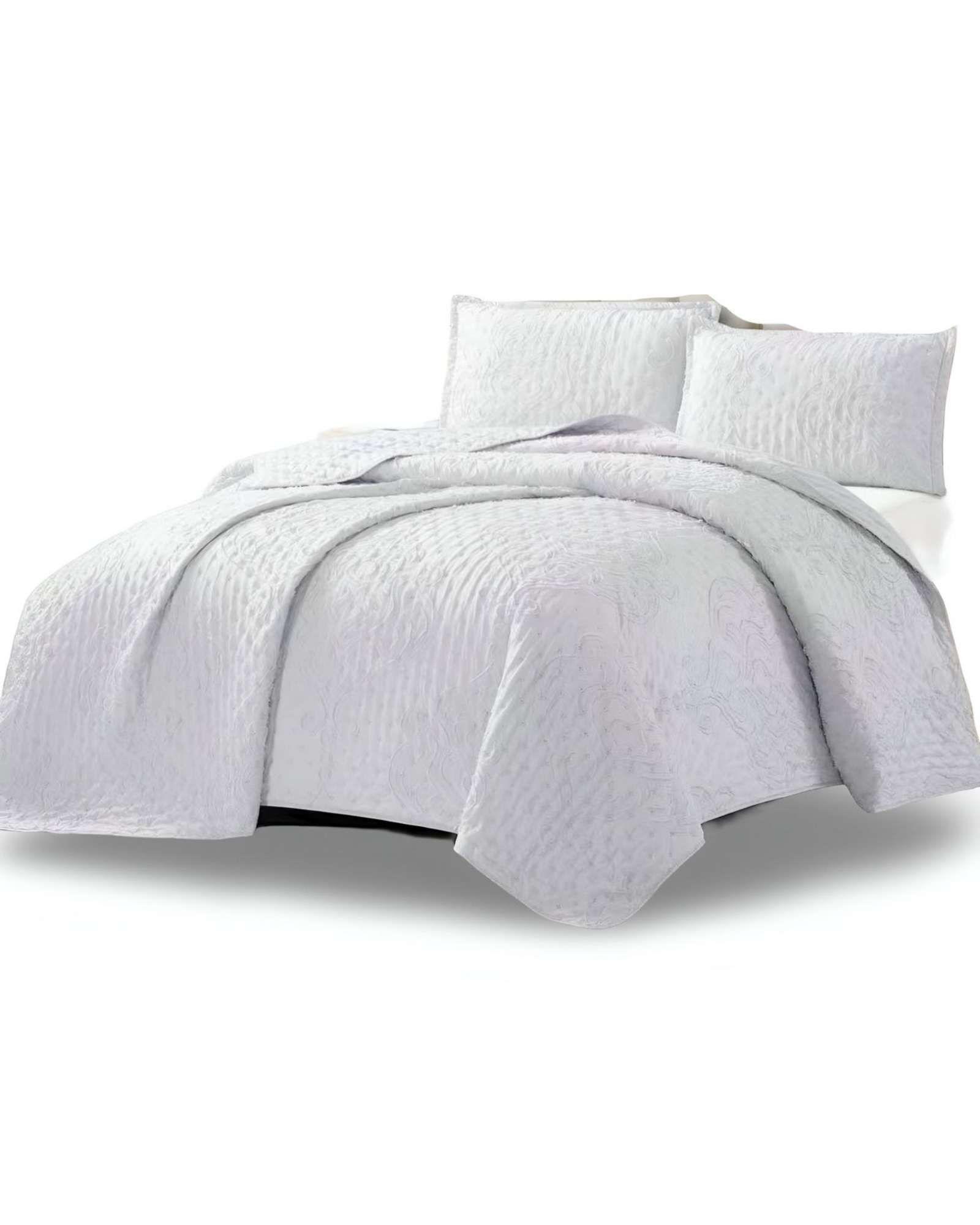 CUBRECAMA QUILT DELGADO TUFTING DE LUJO SUAVE 2 PLAZAS L3-1