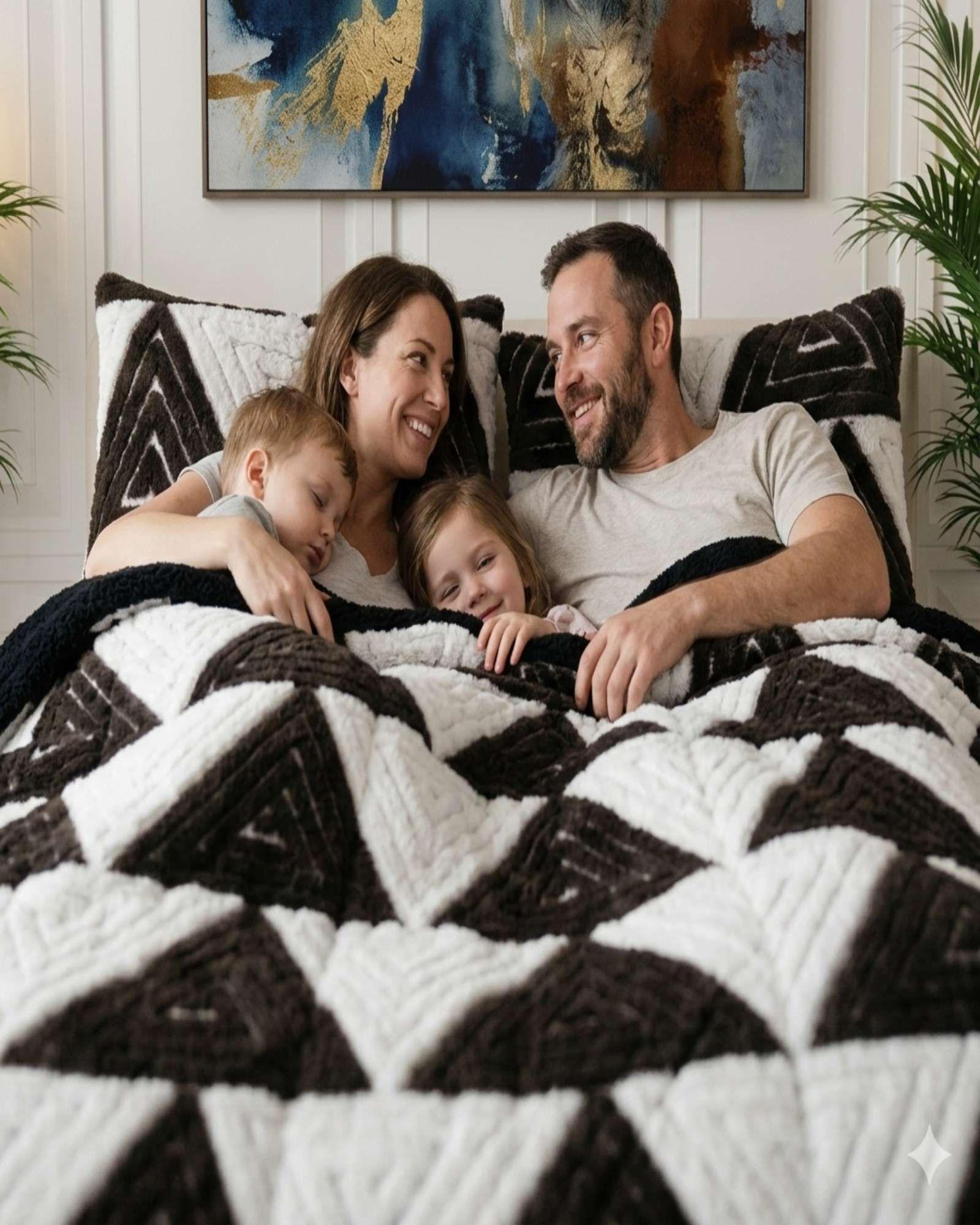 JUEGO DE CUBRECAMA CHIPORRO MAS SABANA DE POLAR 2 PLAZA MODELO JACQUARD PREMIUM B2-4