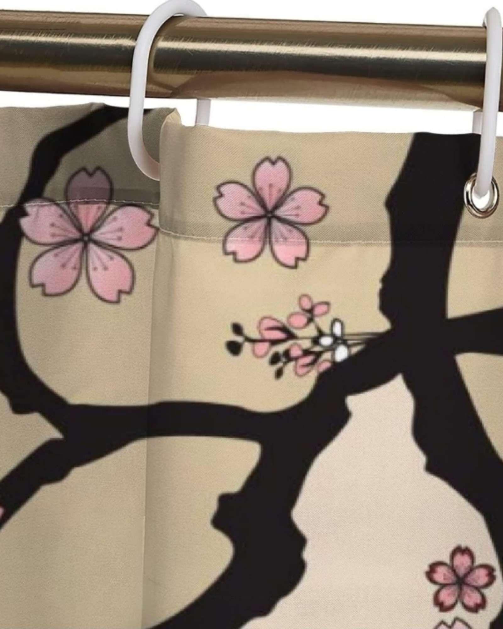 Juego de Cortina de Baño Tela Género + Forro Impermeable T22-3