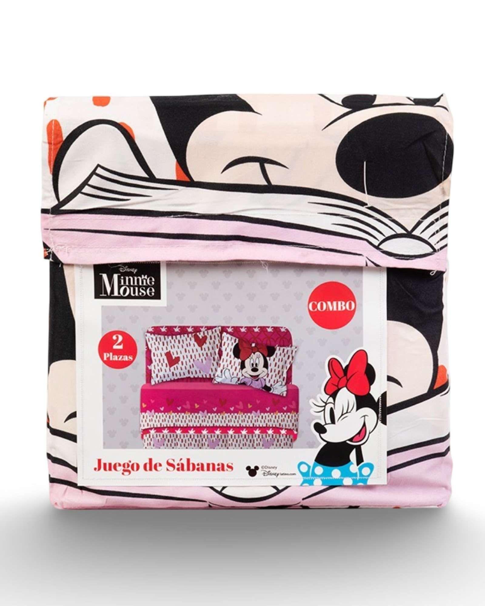 Juego Sábana infantil Minnie Microfibra 2 Plazas Mashini A02-3