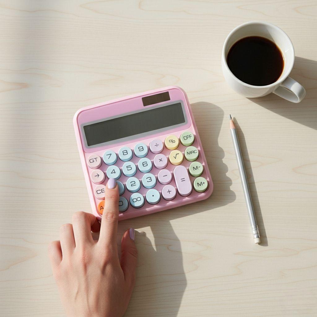 SUMA ESTILO A TU D A Calculadora Kawaii Pastel con Botones Retro-3