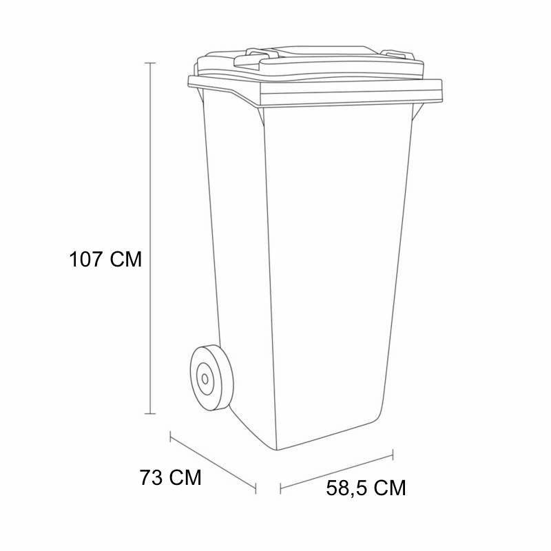 Contenedor de basura 240 Litros Color Verde-2