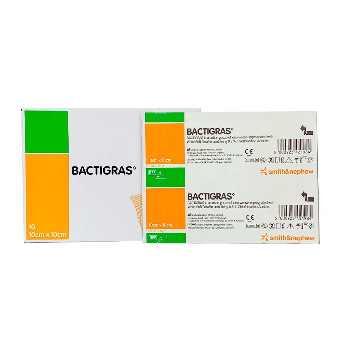 Apósito Bactigras 10x10 Cm - Caja De 10 Unidades-0