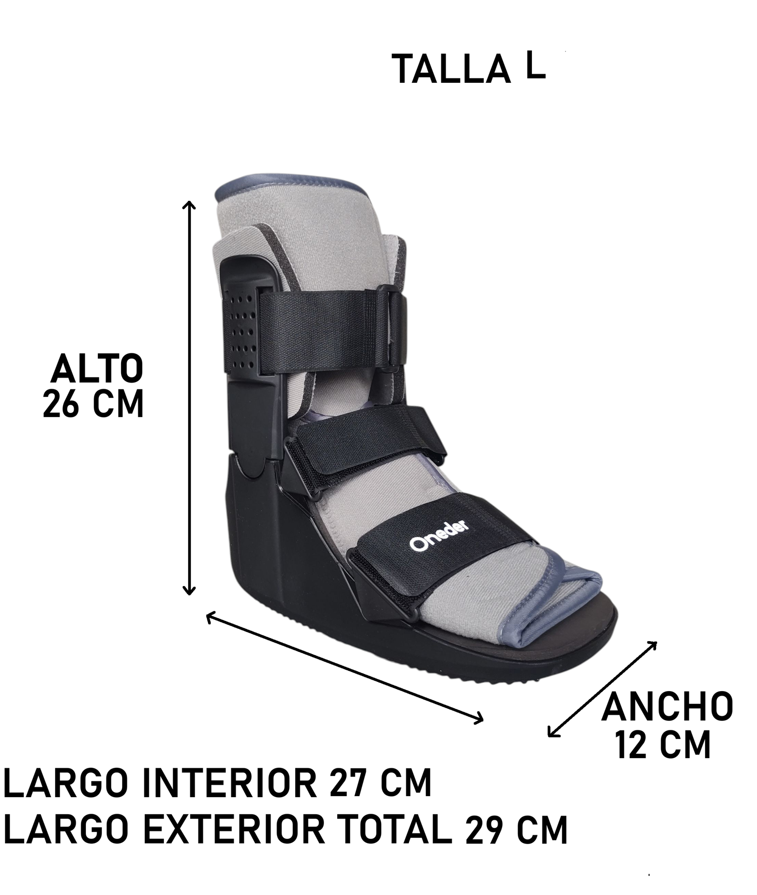 Bota Ortopédica Corta Cam Walker Adultos Premium Oneder-4