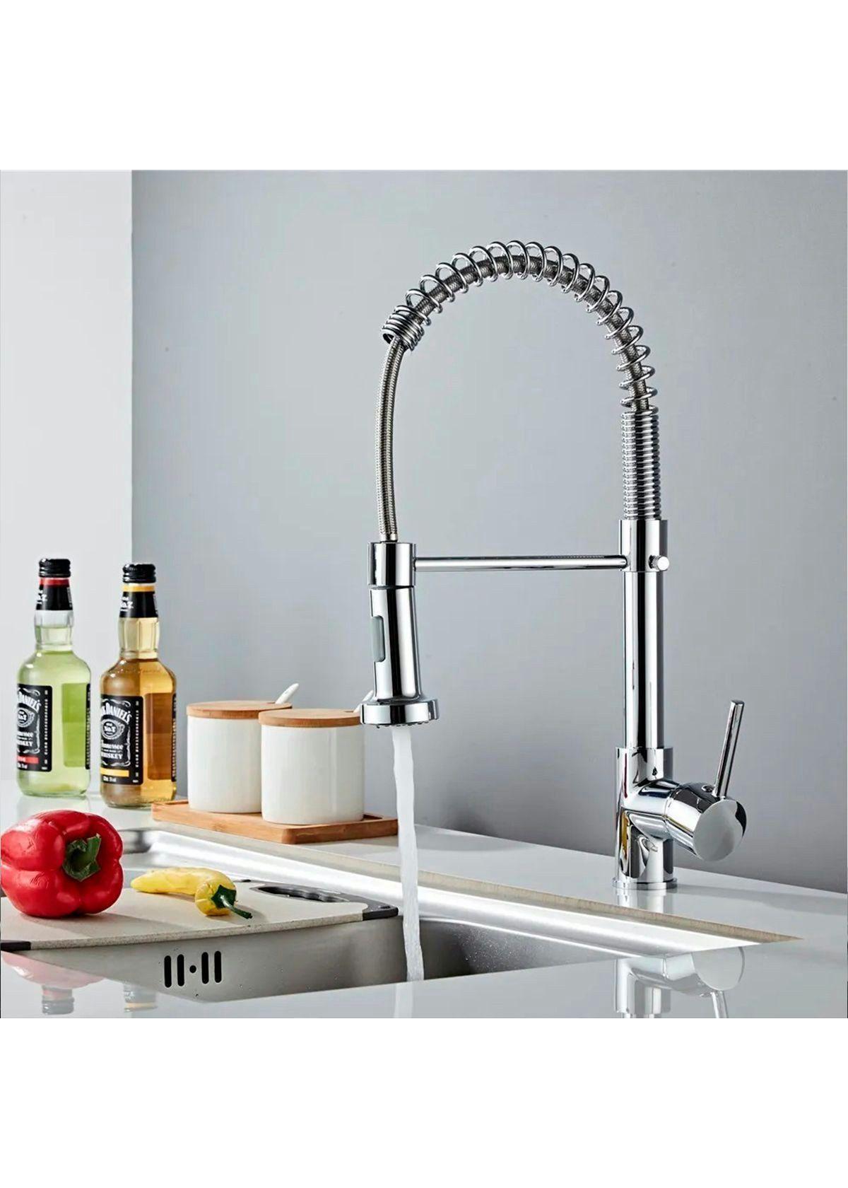 Llave Grifería Lavaplatos Simple Cuello Cisne Flexible Tap03-8