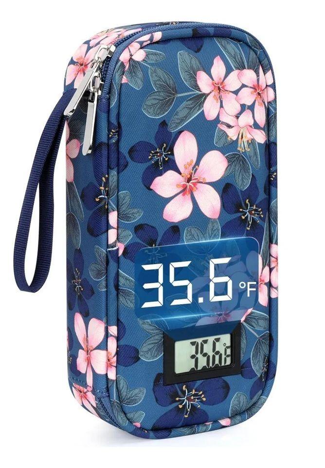 Bolso Estuche Cooler Porta Insulina Refrigerante Para Viaje Flores Magnolia-5