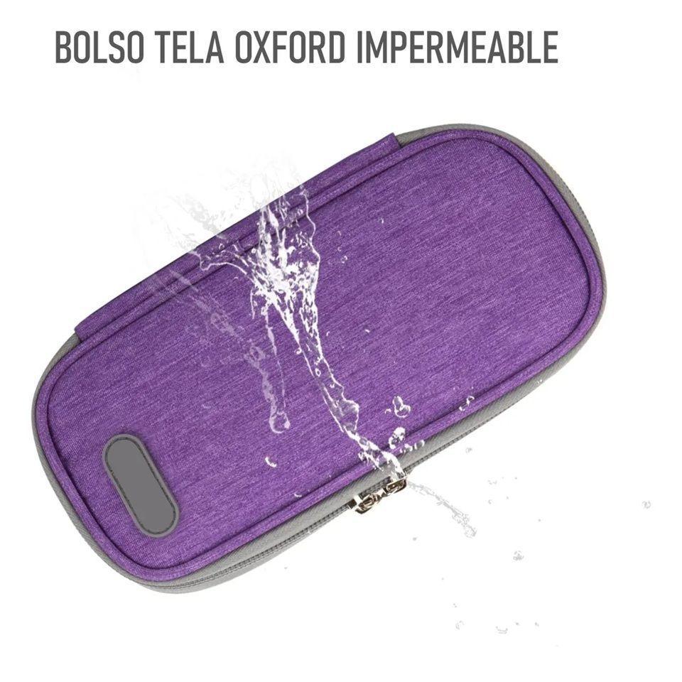 Bolso Para Viaje Estuche Cooler Porta Insulina Refrigerante Tela Morado-3