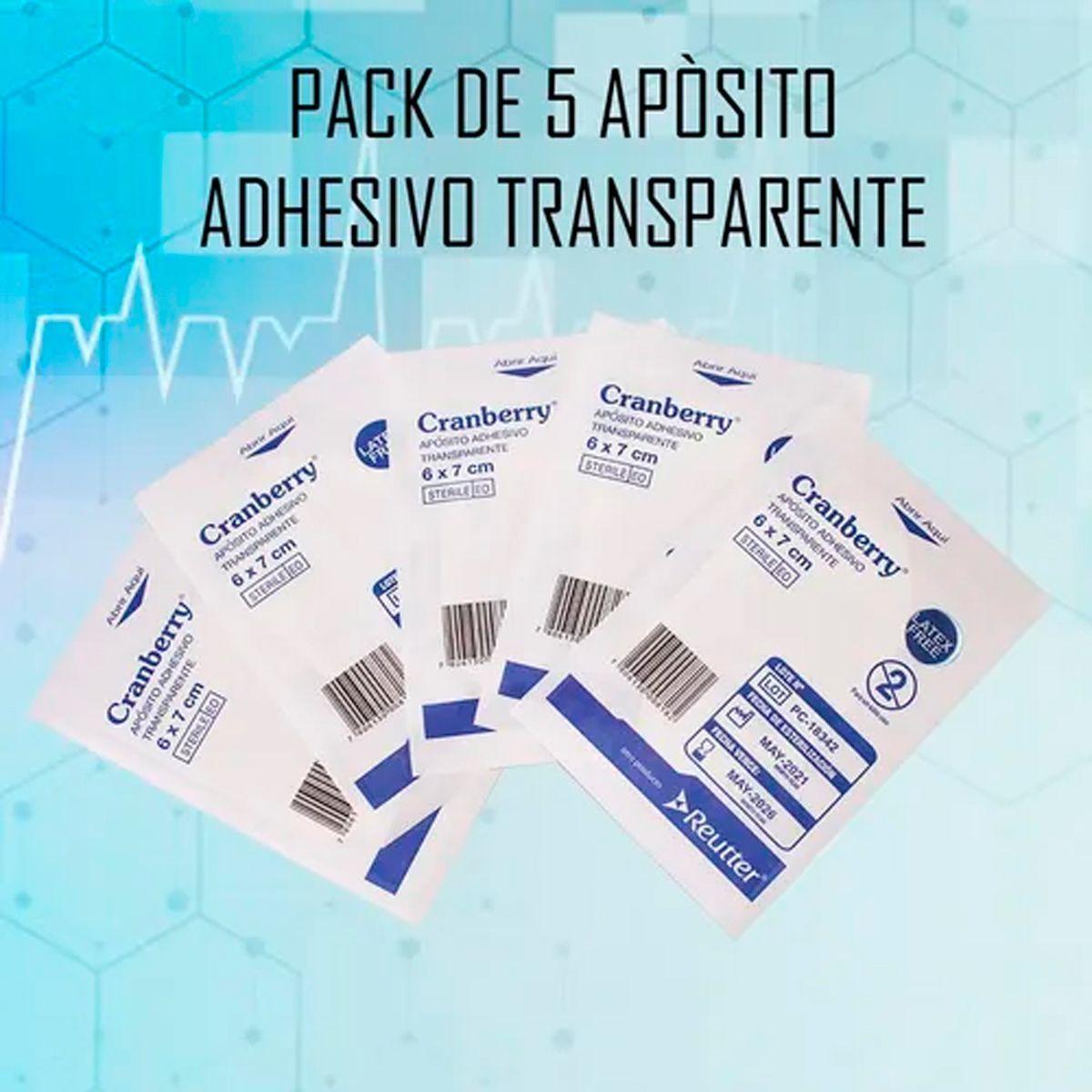 Apósito Adhesivo Transparente 6x7cm - Pack De 5 Unidades-2