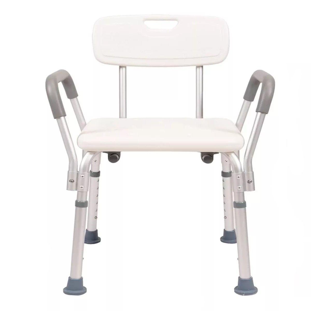 Silla De Ducha Para Baño Con Apoyabrazos Y Respaldo Portatil-0