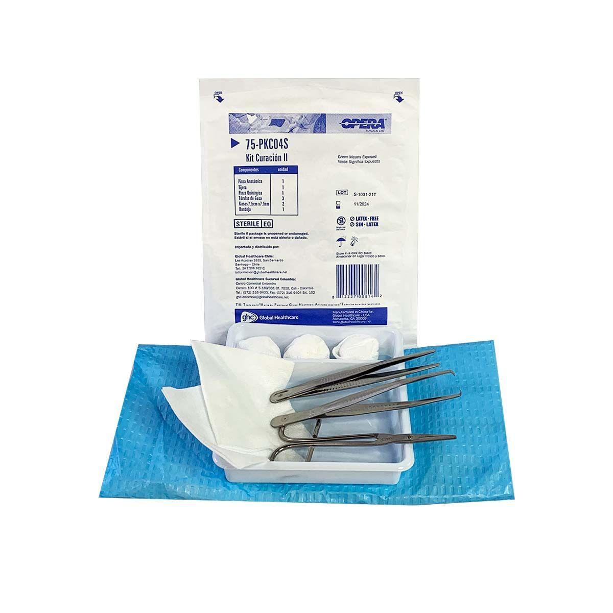 Kit De Curación Estéril 2 Pinzas - Incluye 9 Piezas-0