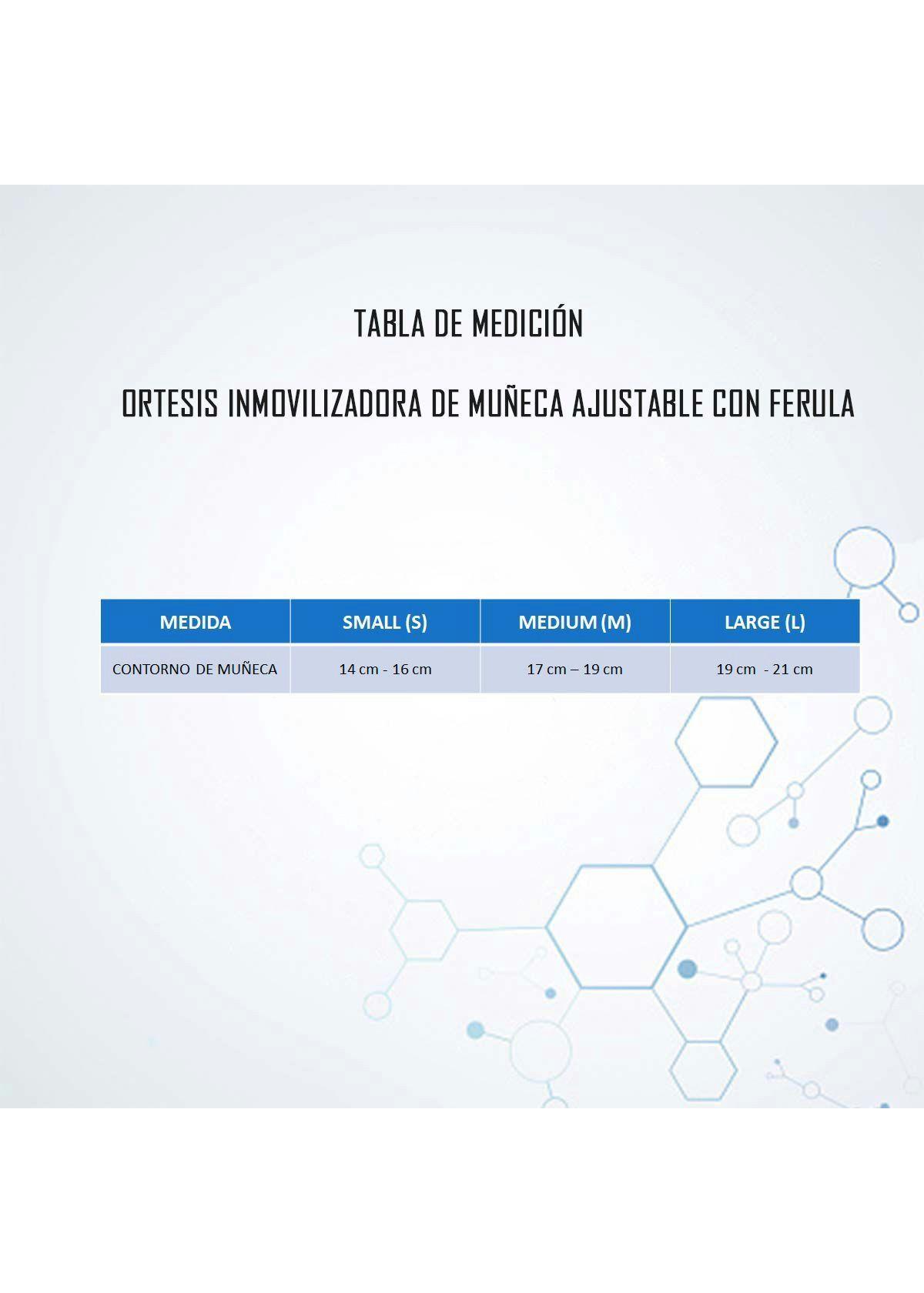 Ortesis Inmovilizador Muñeca Ferula Palmar Dorsal M Izquierda-2