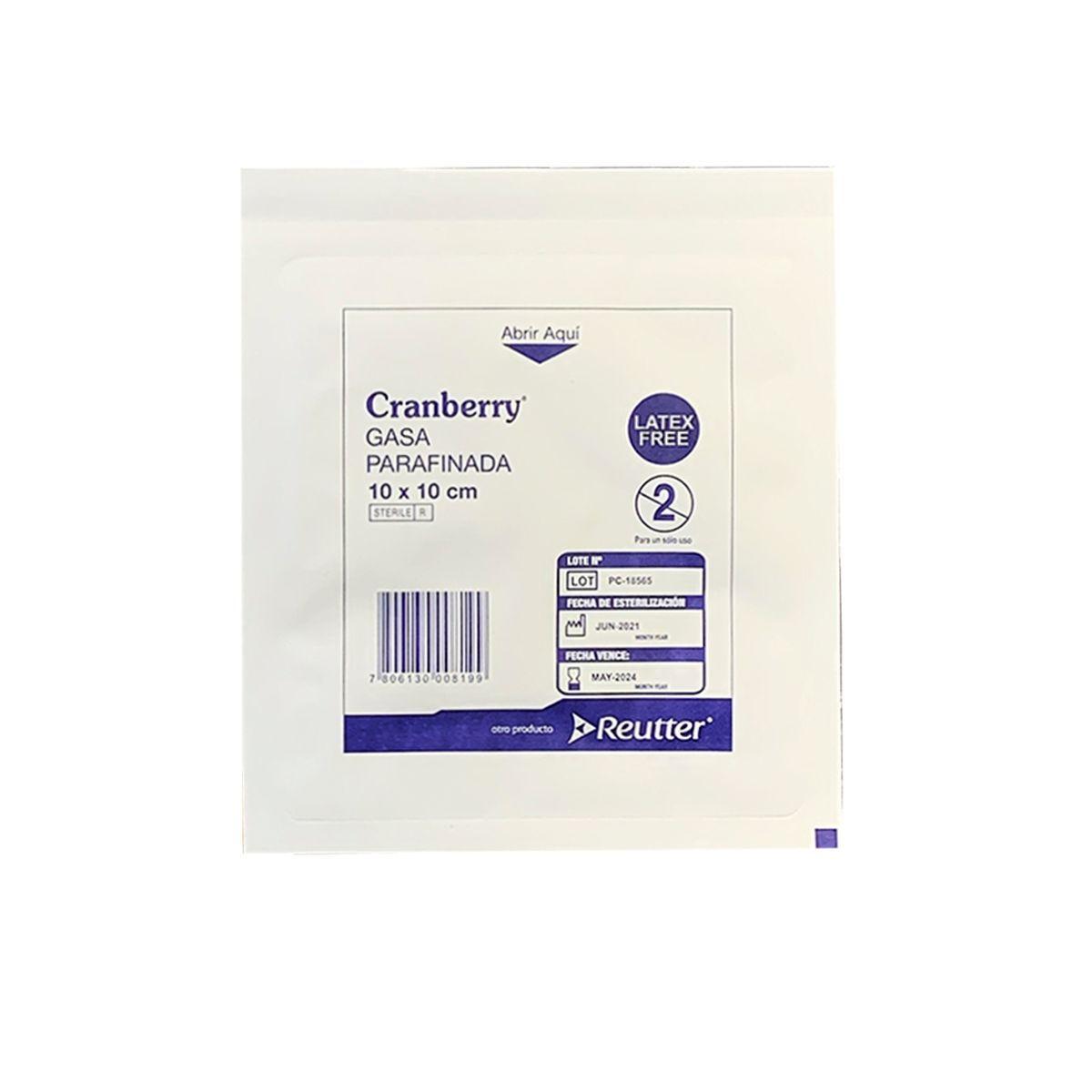 Gasa Parafinada Cranberry 10x10cm - Pack De 5 Und-1