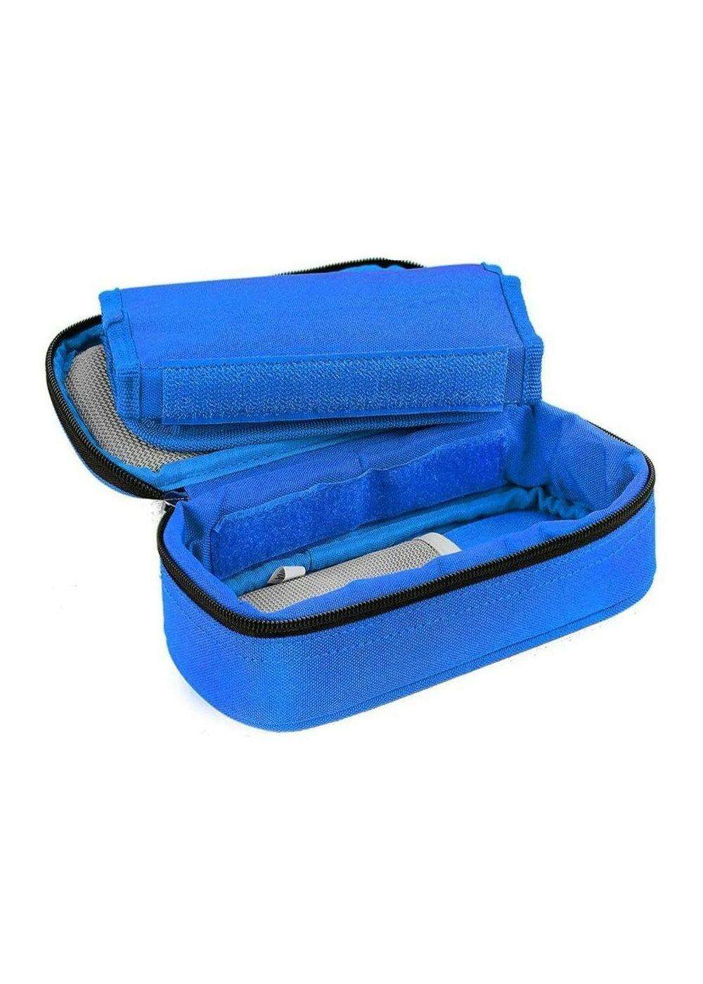 Bolso Portátil Estuche Para Viaje Porta Para Insulina Tela Azul-0