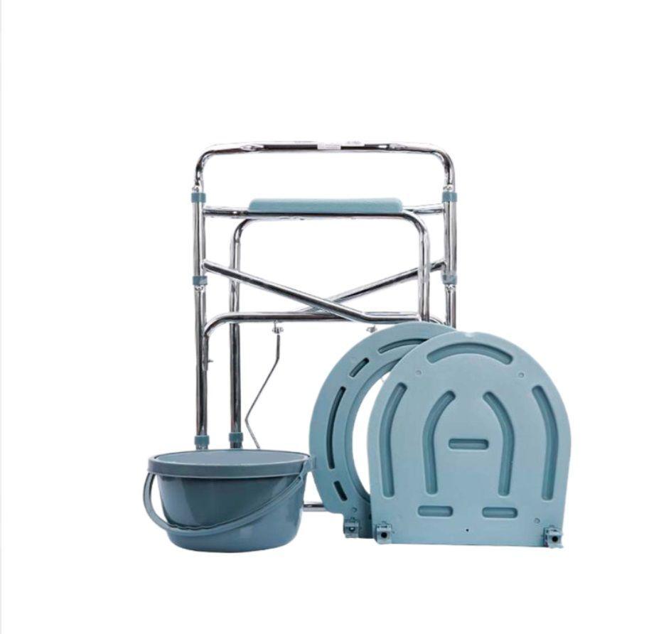 Baño Cromado Inodoro Portátil Plegable Regulable En Altura-1